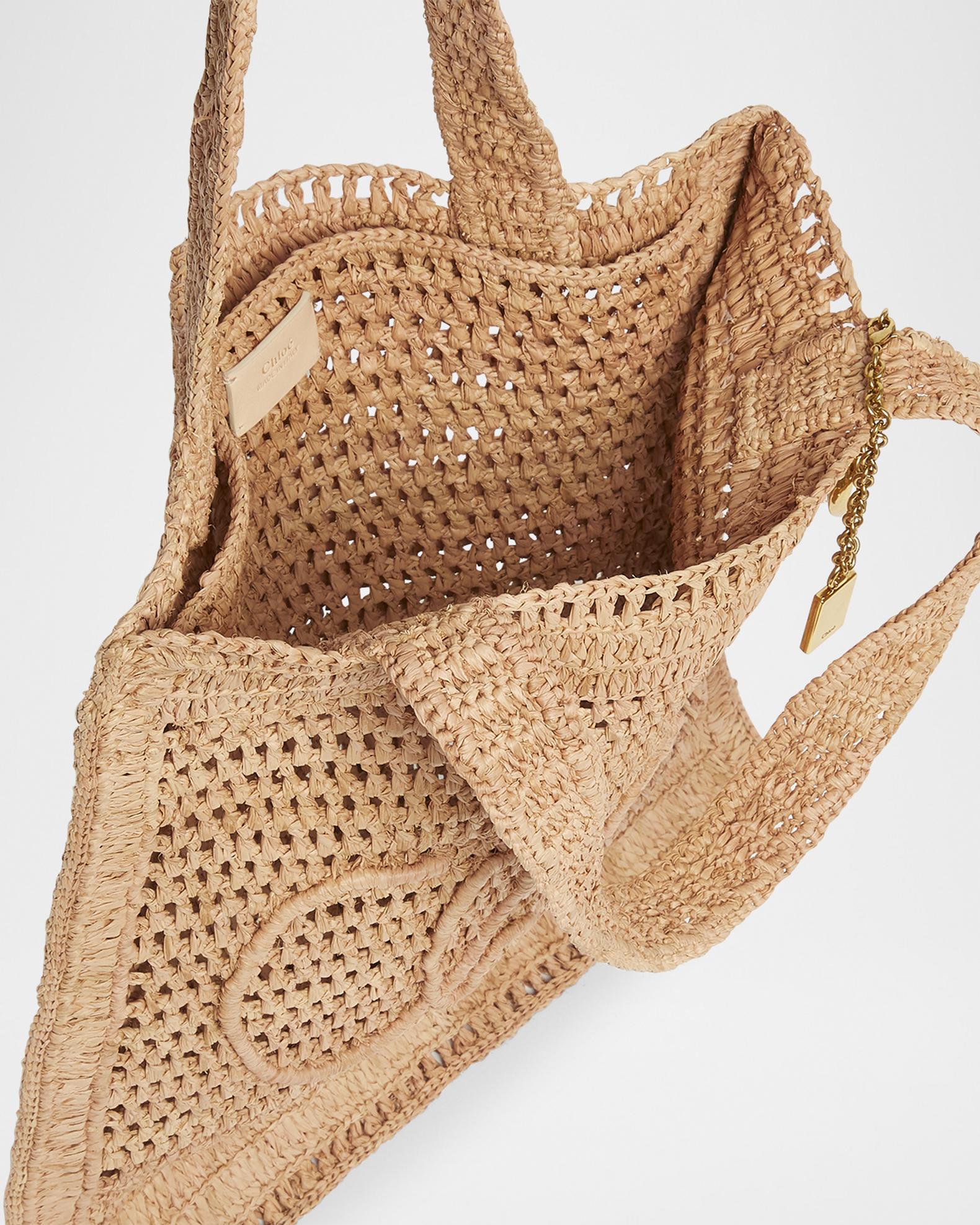 Chloe Summer Banana Tote Bag in Crochet Fabric | Neiman Marcus