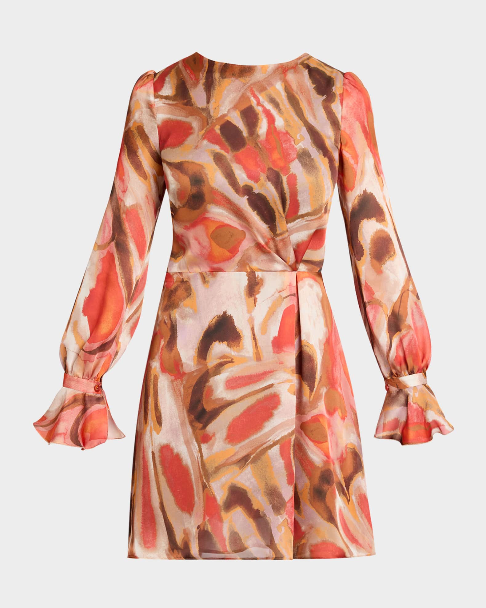 Paradise Print Wrap Mini Dress