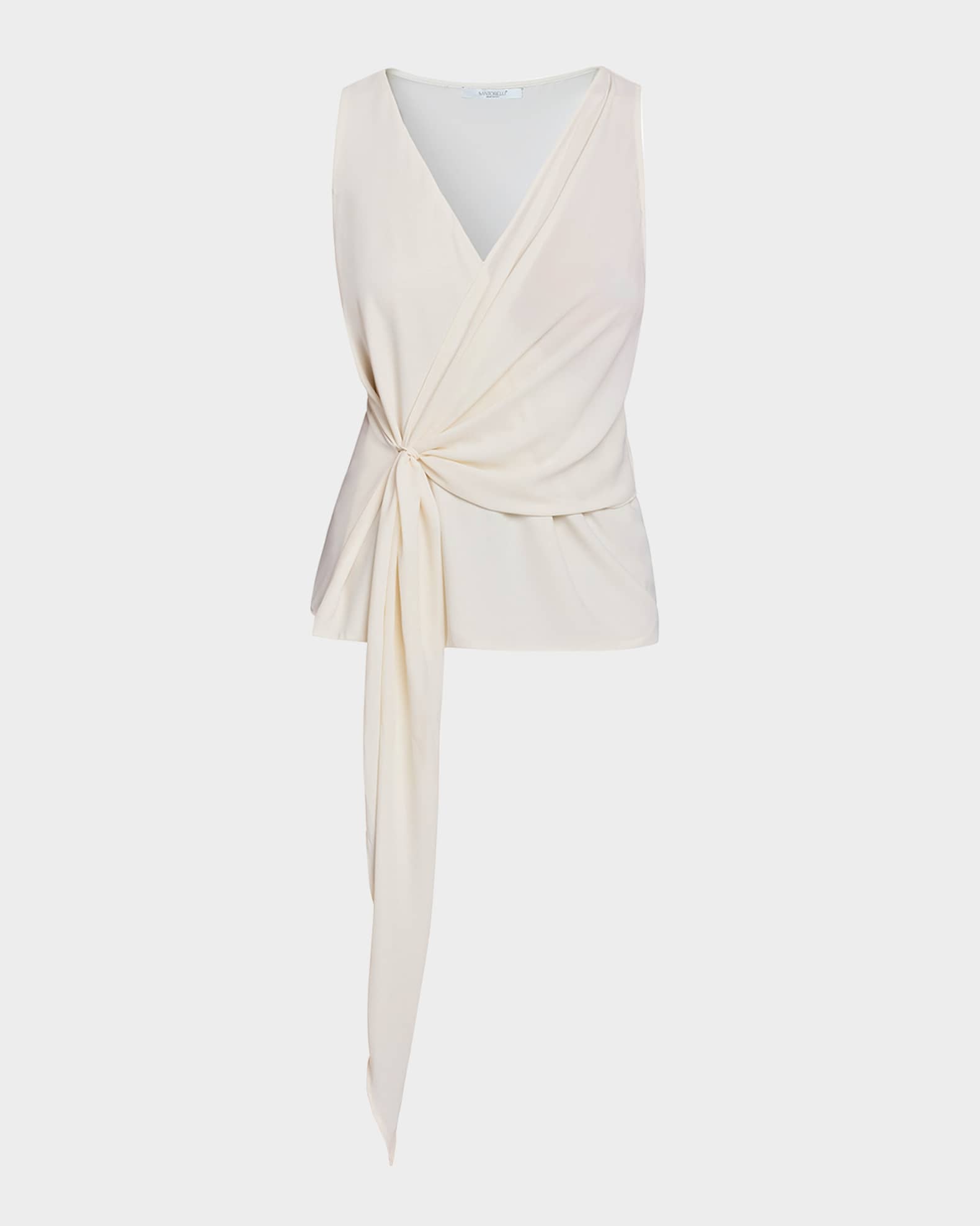 Danna Sleeveless Crepe Wrap Top 0