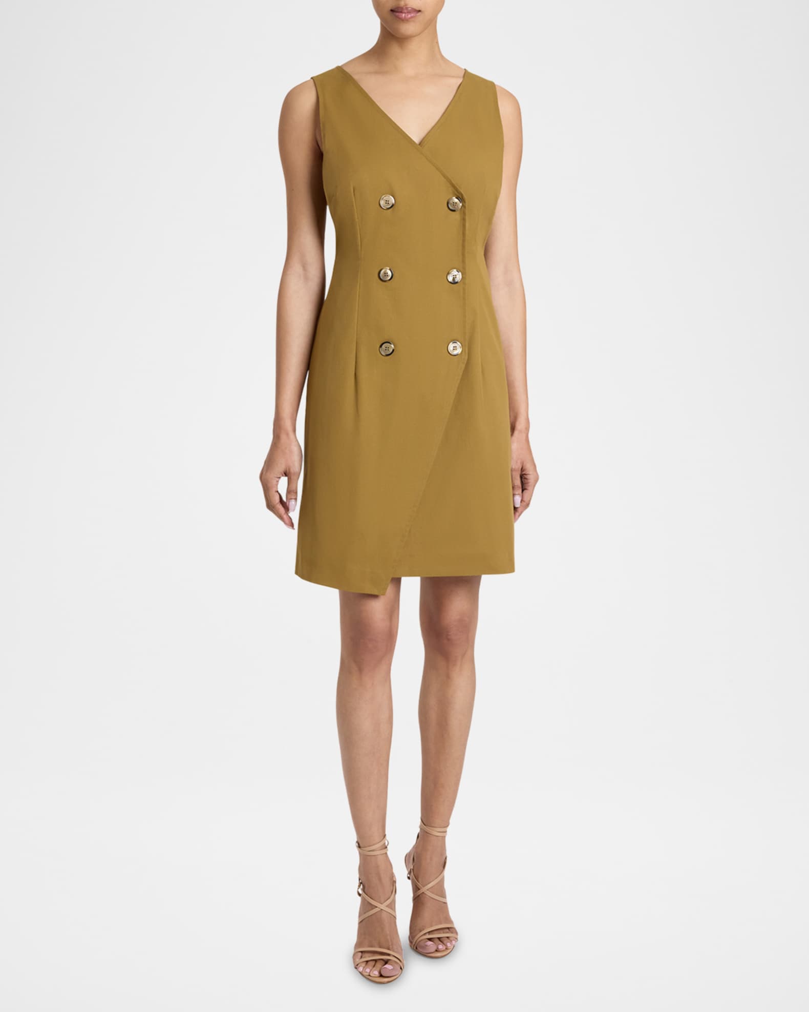 Dee Double-Breasted Stretch Cotton Dress 1