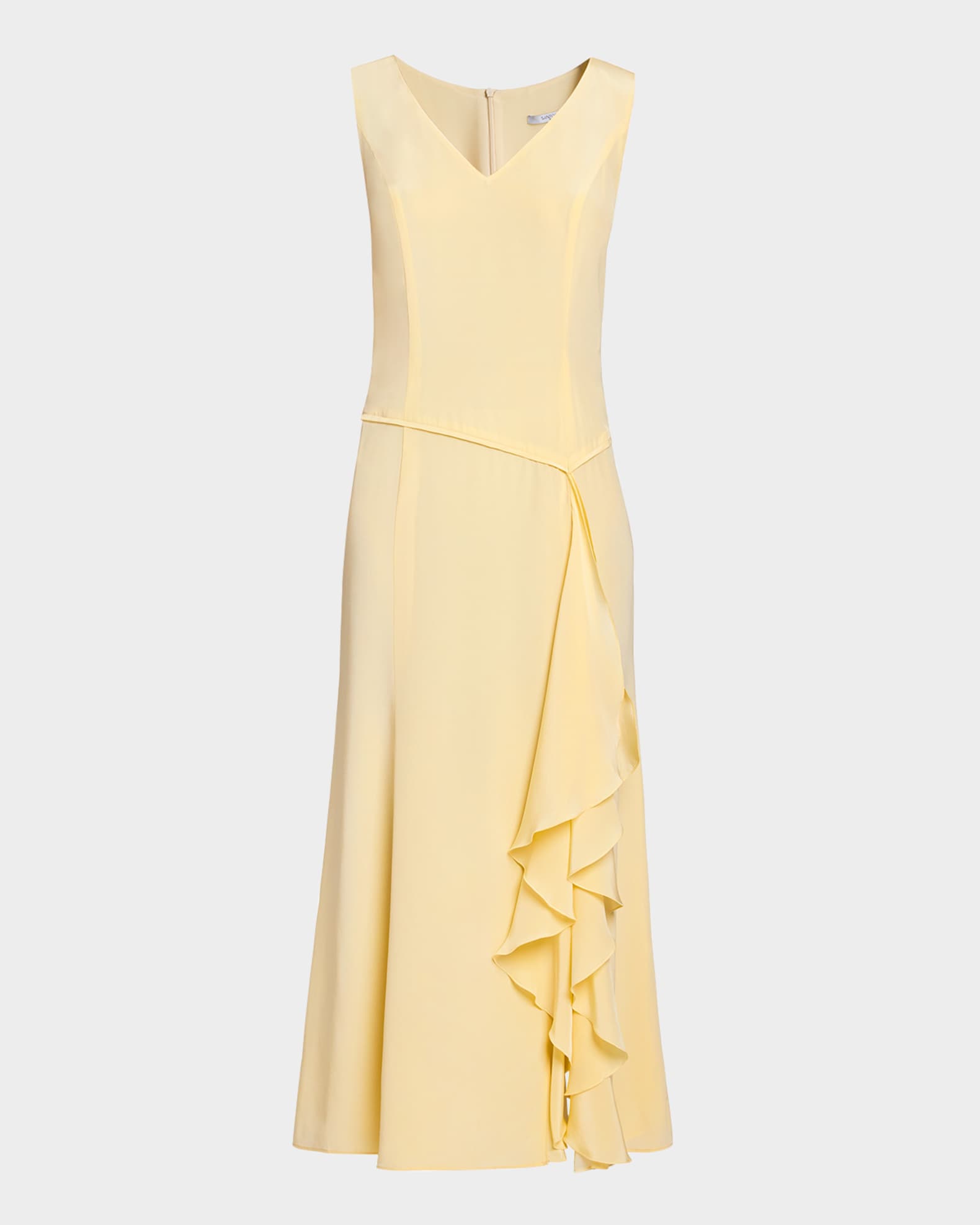 Emerson Draped Silk Crepe De Chine Maxi Dress 0