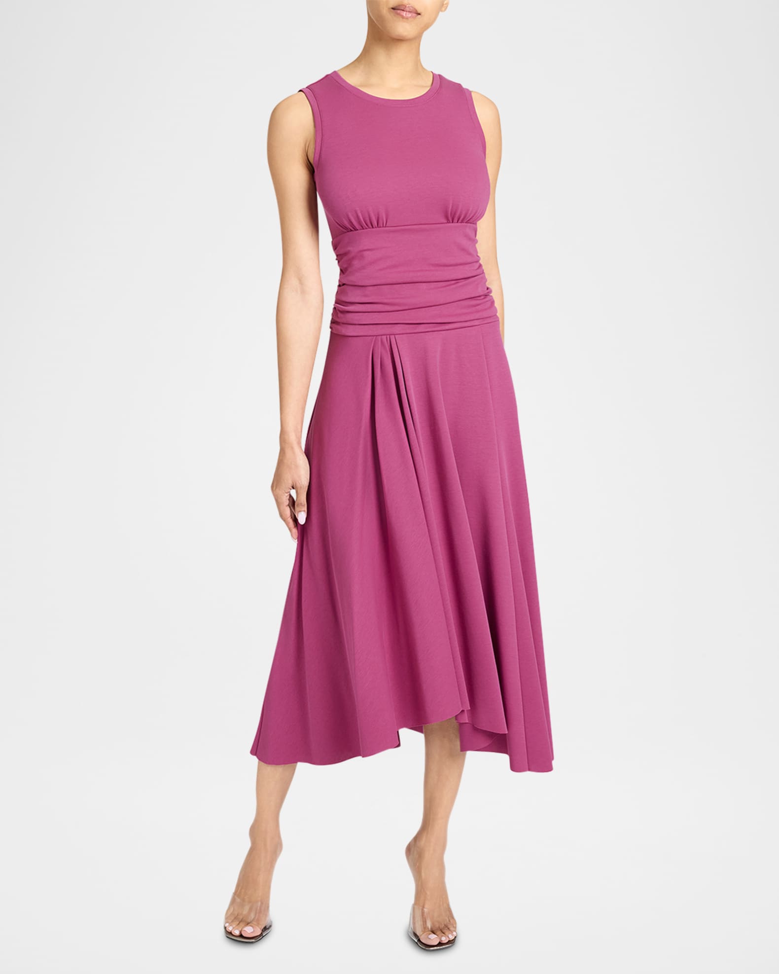 Josie Sleeveless Ruched Midi Dress 1