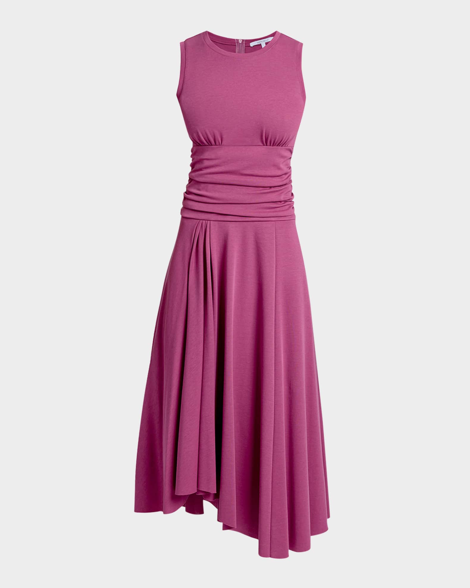 Josie Sleeveless Ruched Midi Dress 0