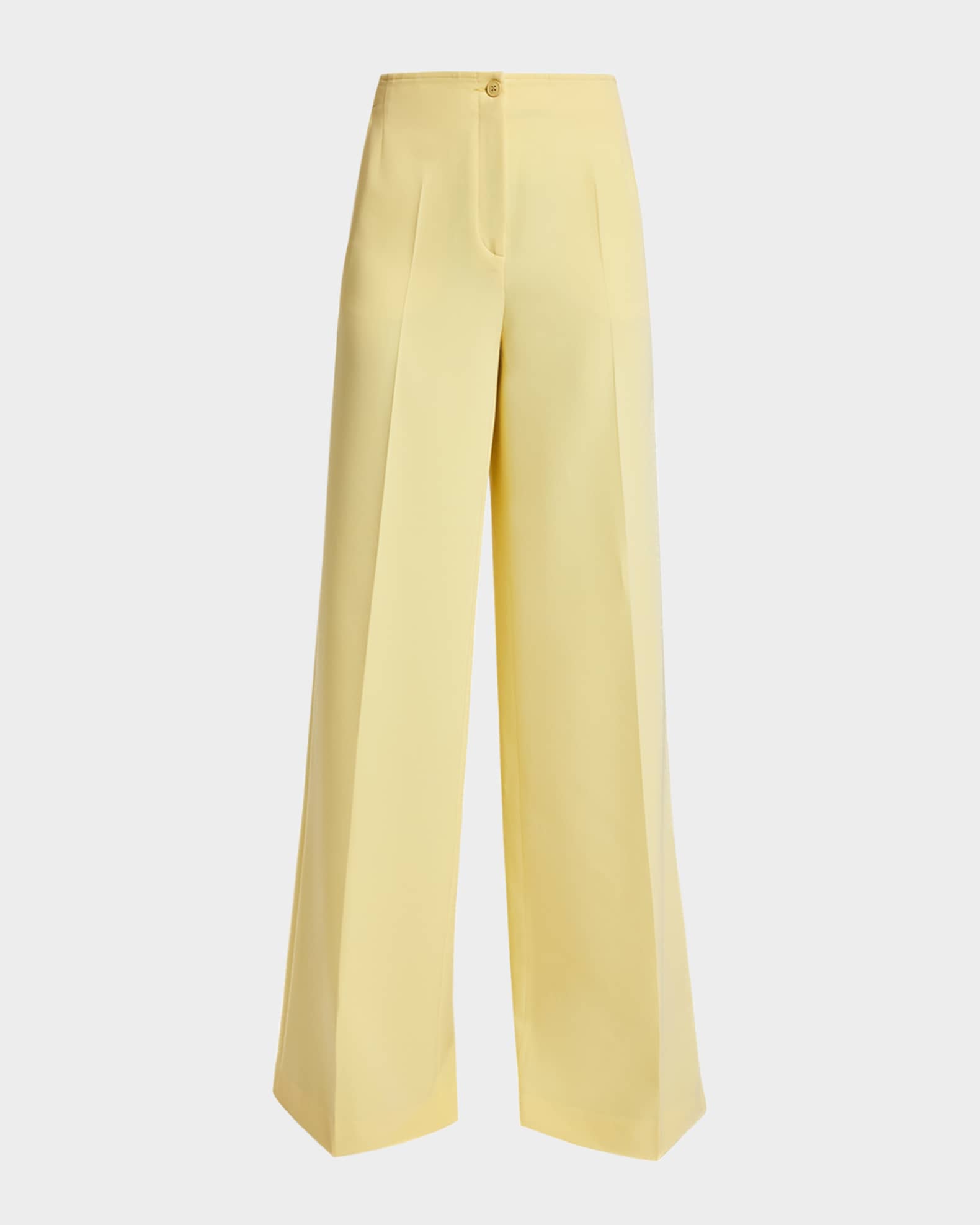 Lily Wide-Leg Techno Crepe Pants 0