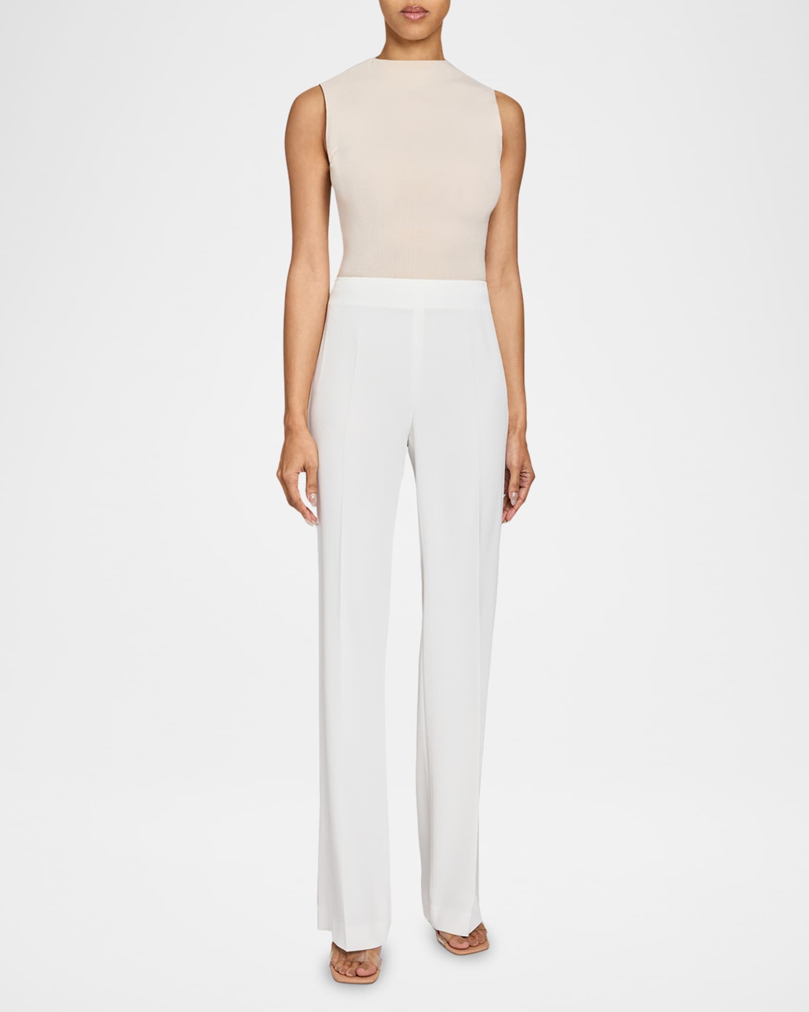 Straight-Leg Fluid Cady Pants 1