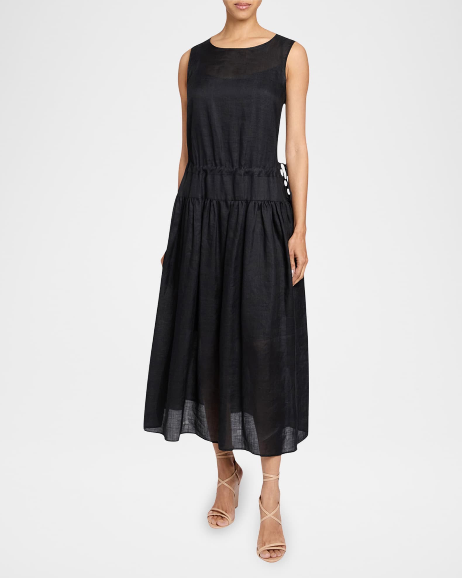 Misty Sleeveless Dropped-Waist Dress  1
