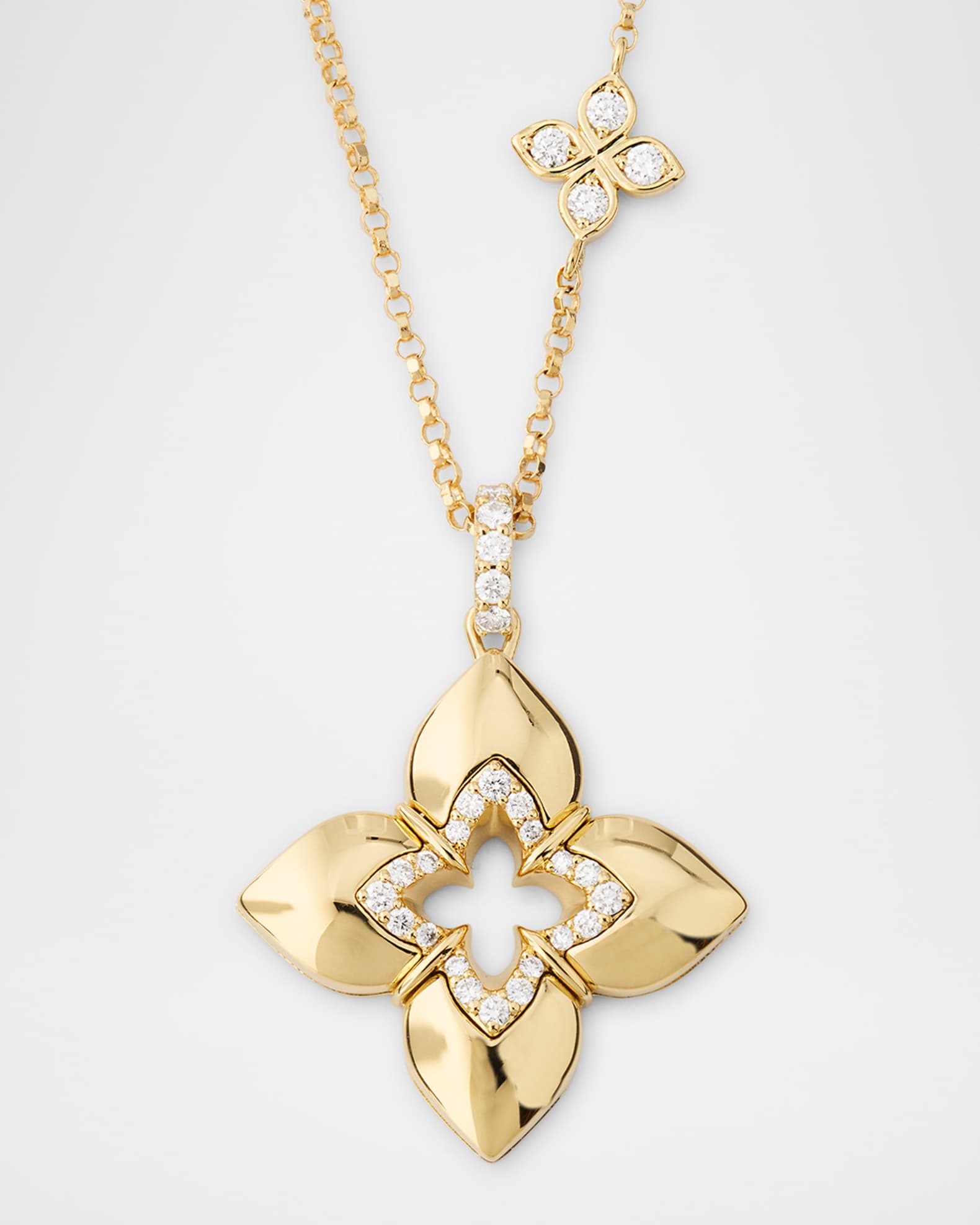 18K Yellow Gold Diamond Venetian Princess Necklace 0