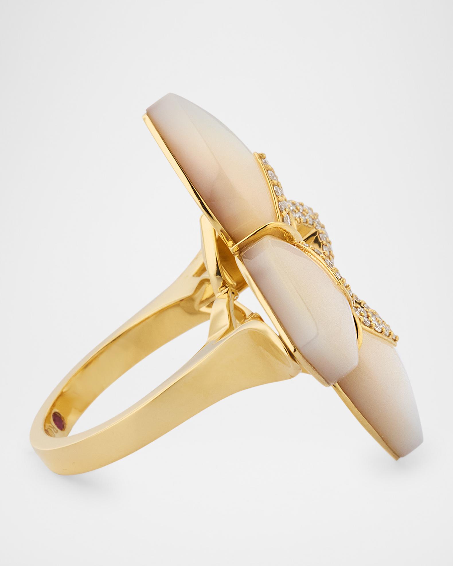 Roberto Coin Souffle 18K Yellow Gold Diamond Venetian Princess Ring ...