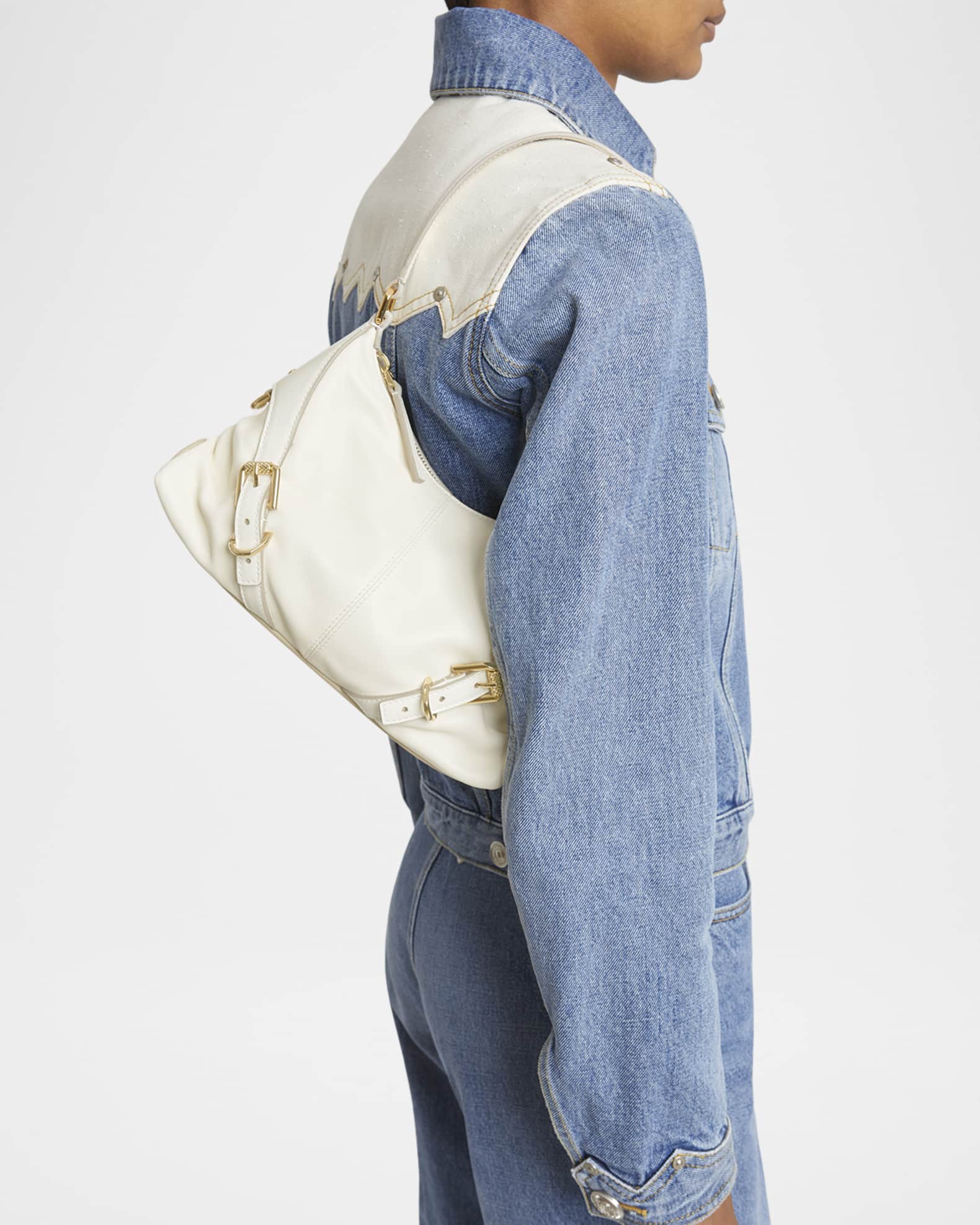 Voyou Harness Shoulder Bag in Leather  1