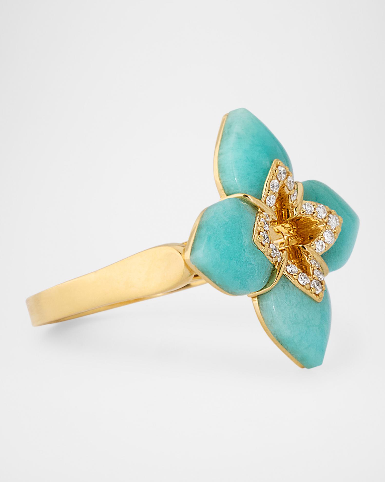 Roberto Coin Souffle 18K Yellow Gold Diamond Venetian Princess Ring ...