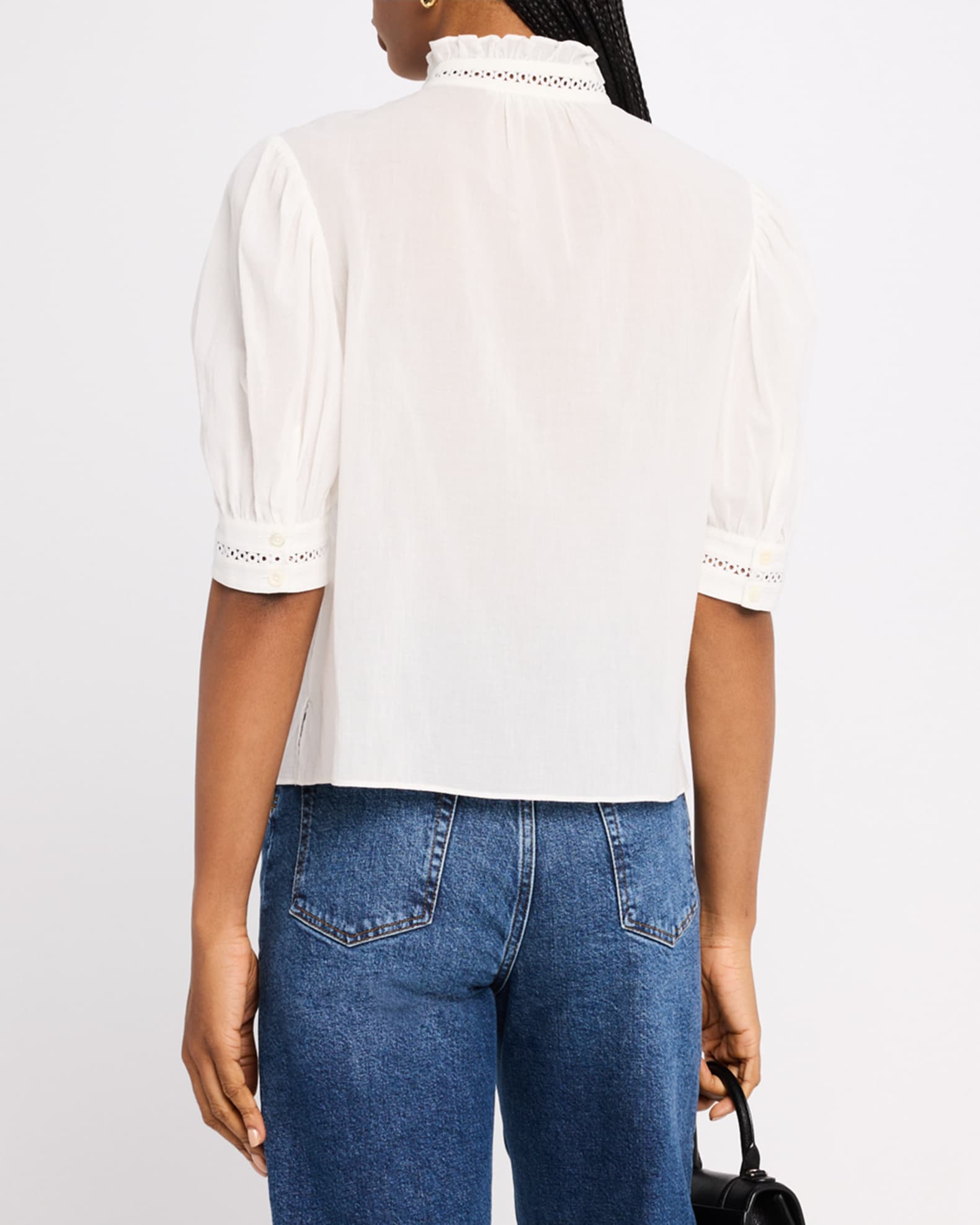 FRAME The Ruffle Collar Top | Neiman Marcus