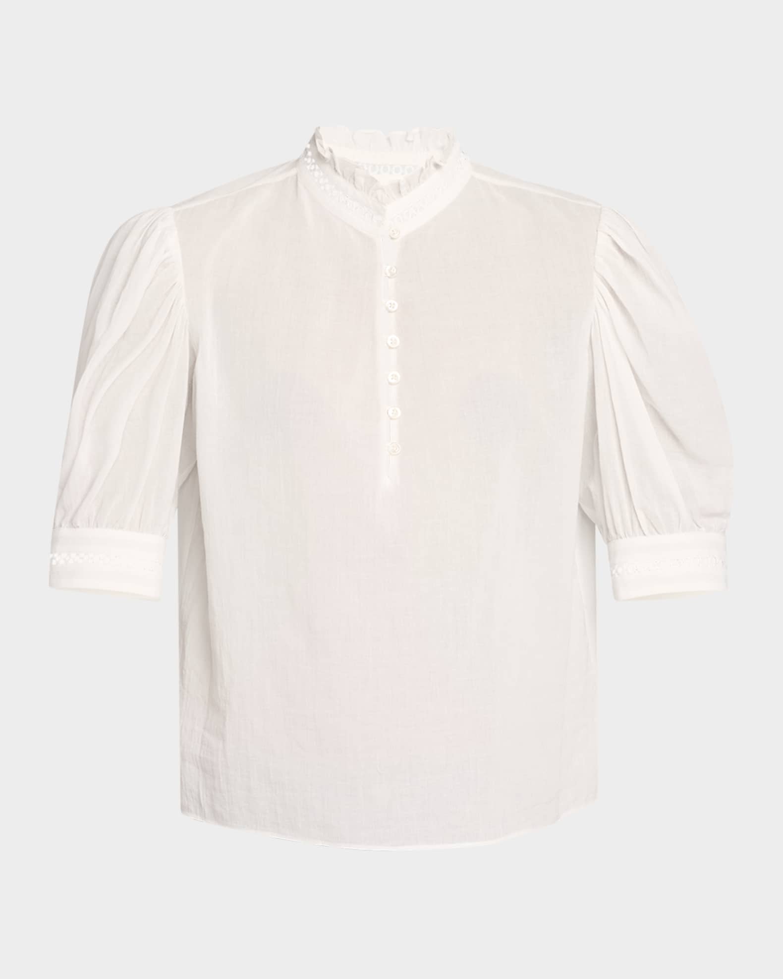 FRAME The Ruffle Collar Top | Neiman Marcus