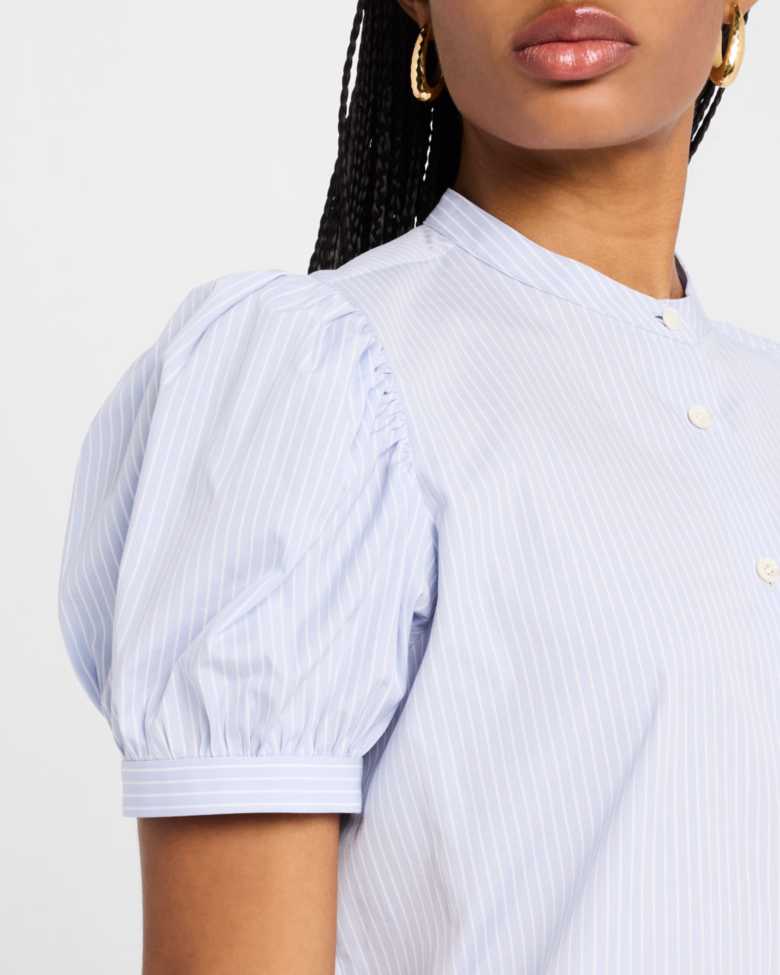 トップス PUFF SLEEVE GATHERED BLOUSE FRAME The Gathered Top | Neiman Marcus