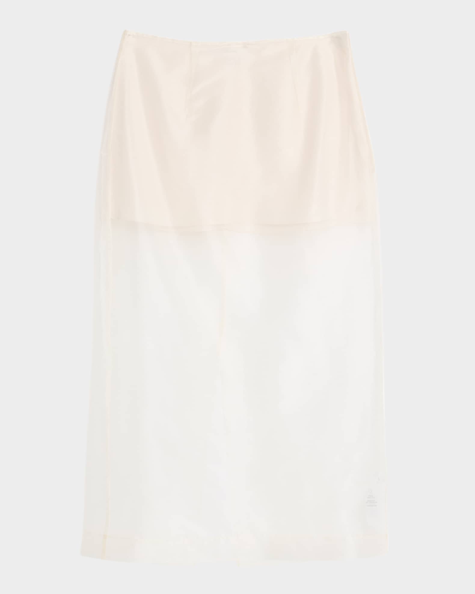 【送料&関税込】SportMax White Organza Album1234 Skirt SportMax White Organza Album1234 Skirt - Women - Pomelo Fashion