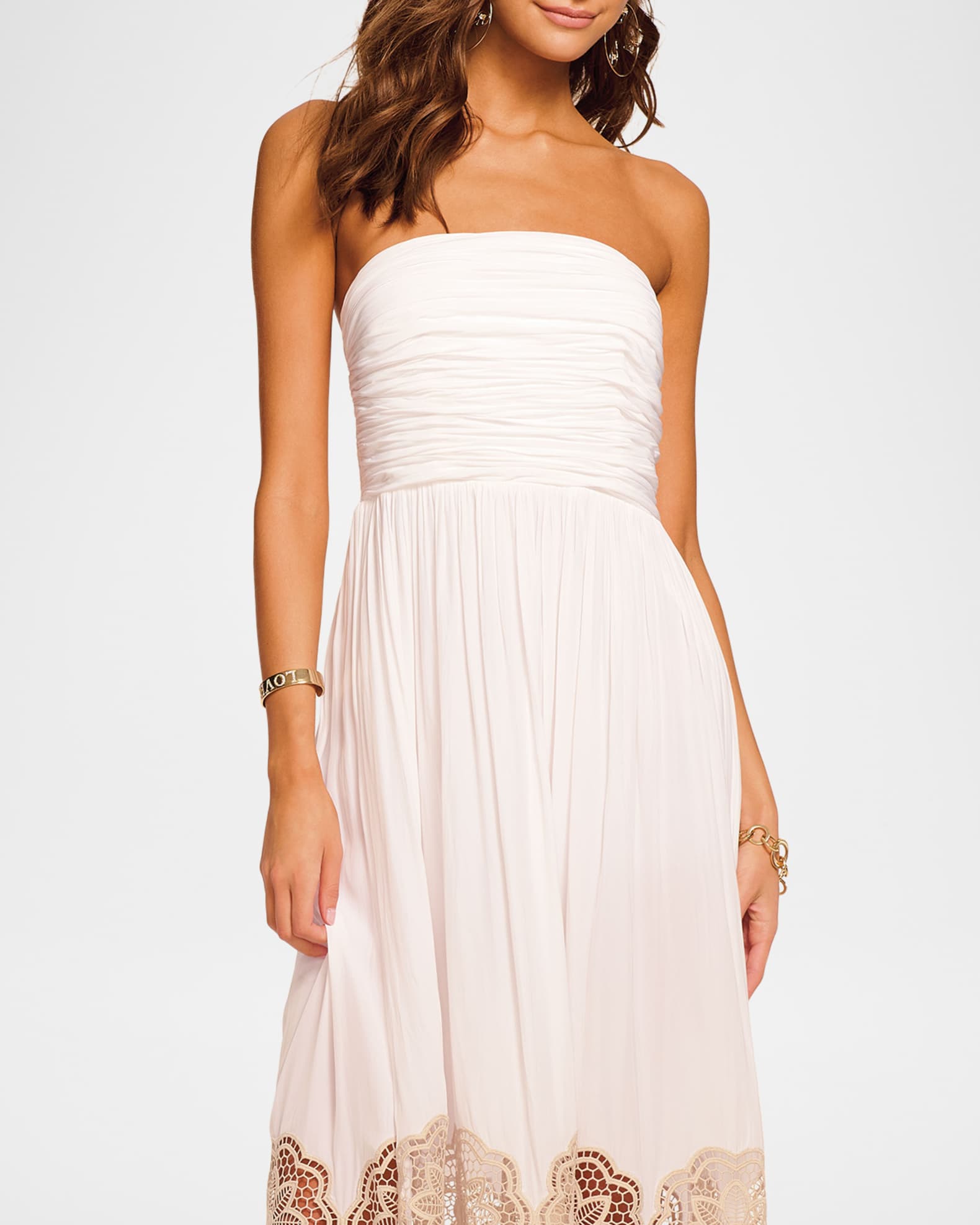 Milani Lace Trim Midi Dress Milani Lace Trim Midi Dress