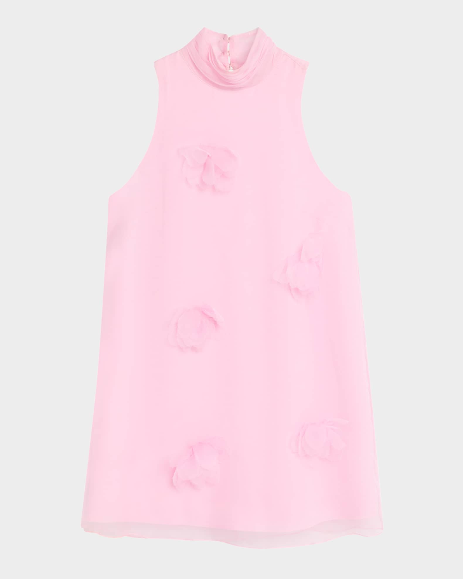 Sylvia Floral High-Neck Mini Dress 0