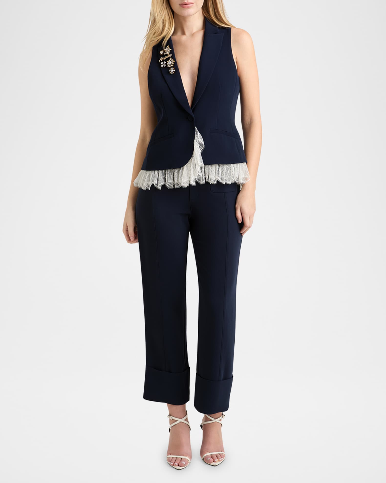 Roxie Lace-Trim Vest 1