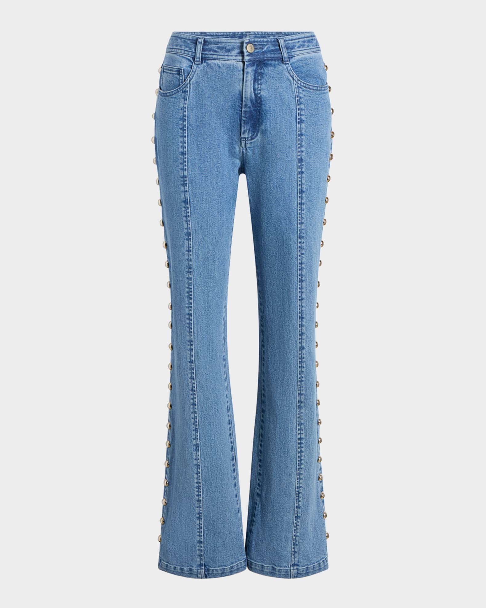 Shailene Studded Flare Jeans 0