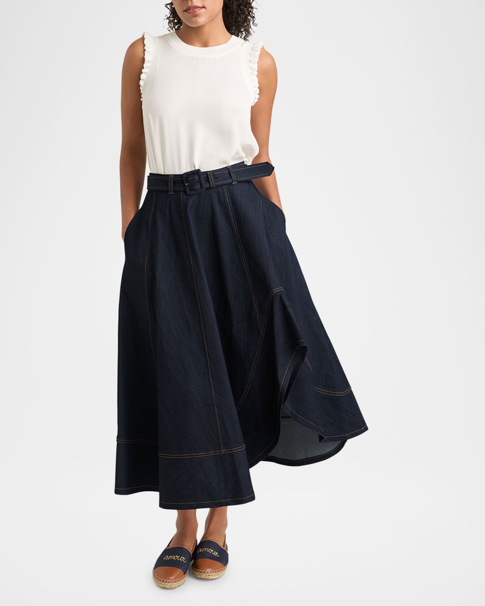 Zelda Denim Midi Skirt 1