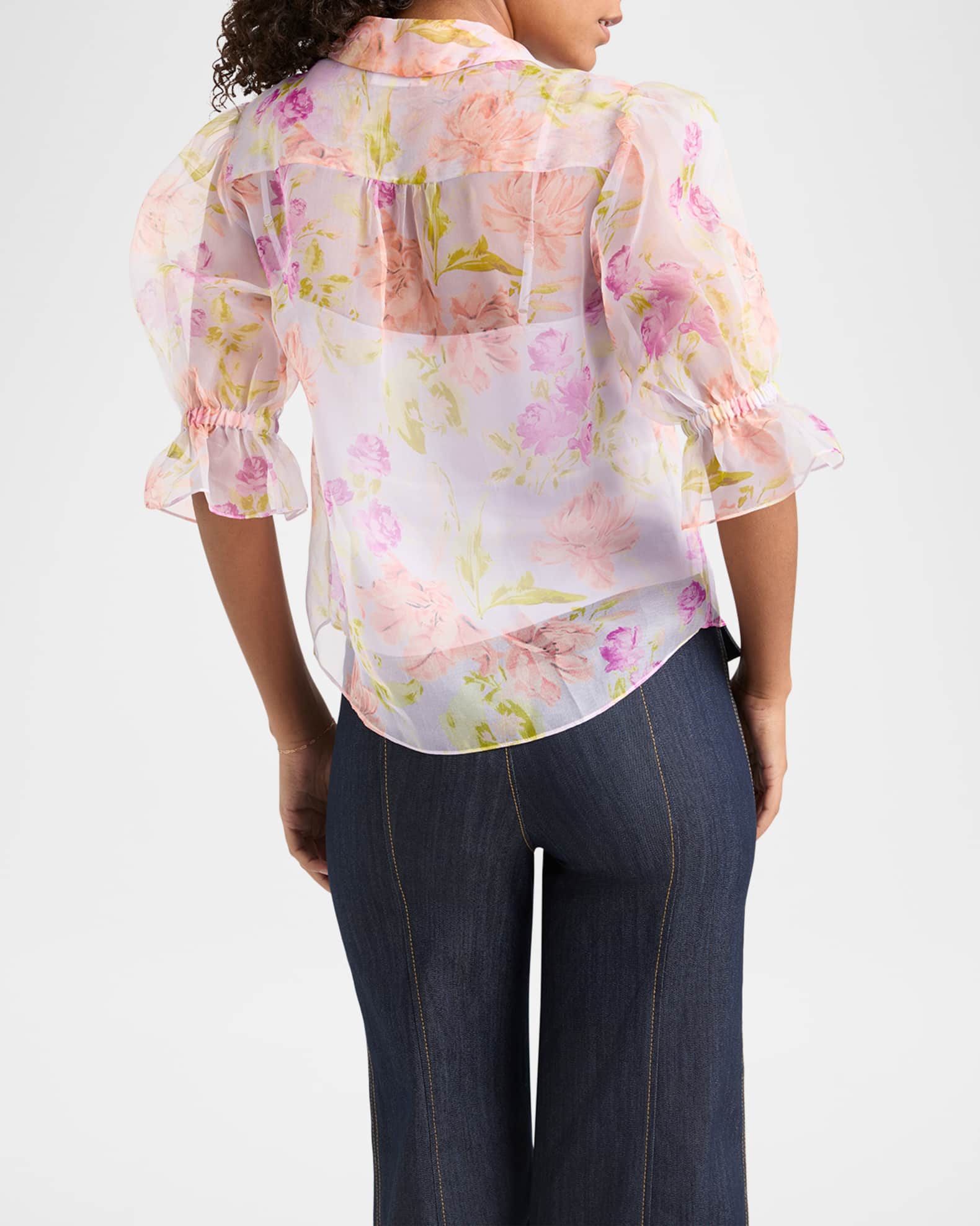 Fiona Floral Puff-Sleeve Top 1