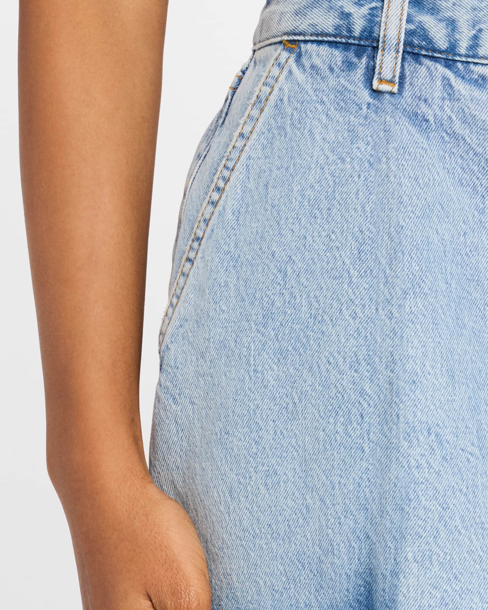 【AAKE】UTI PLEATS DENIM SK Pleated Denim Skirt-Mid Wash | Boden USA