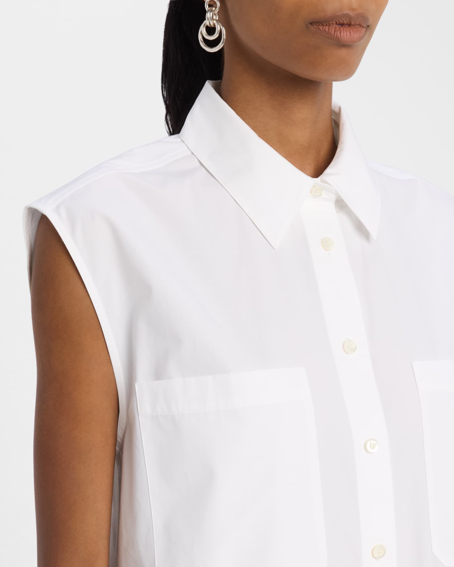 The Sleeveless Shirtdress