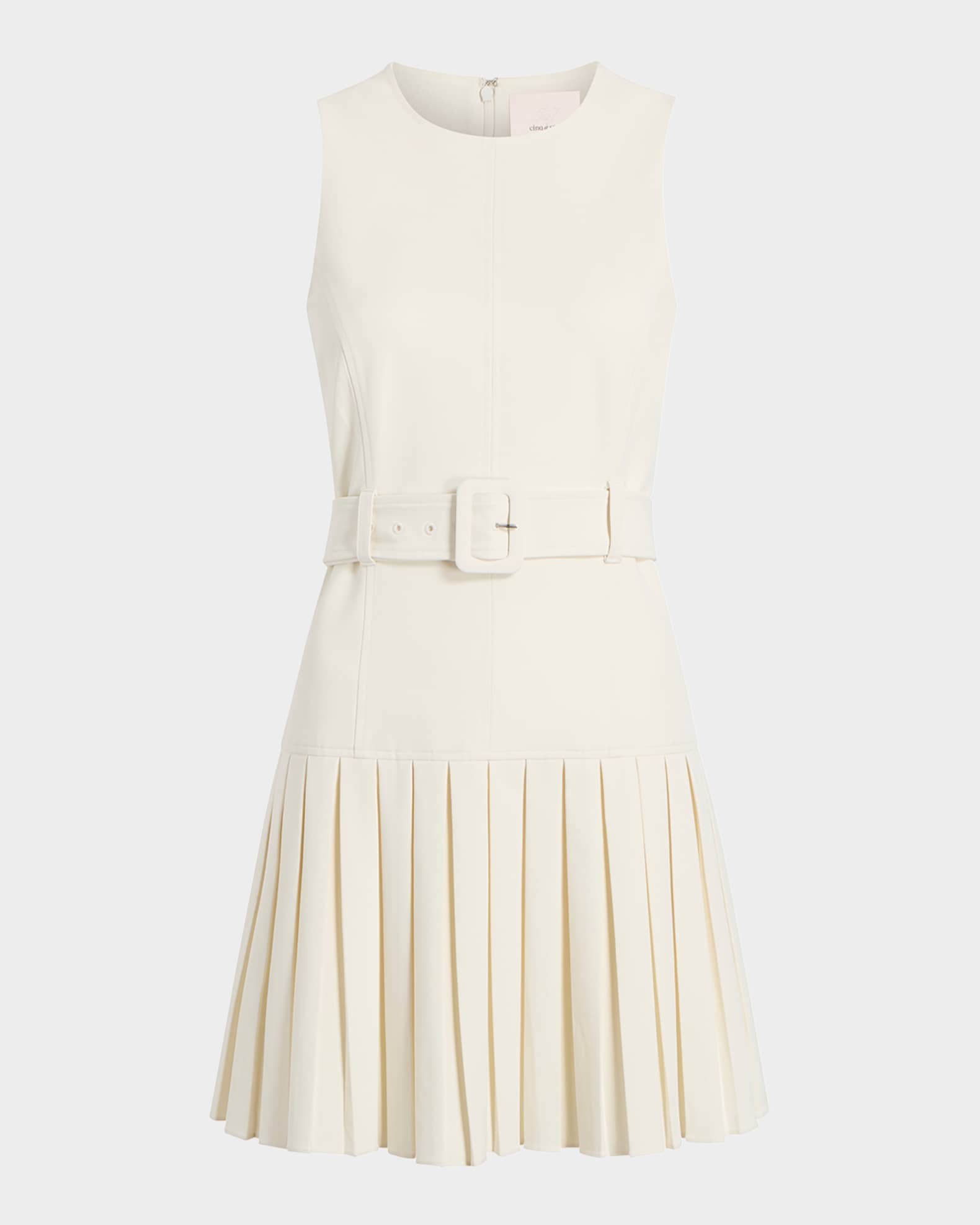 Charolette Sleeveless Pleated Mini Dress 0