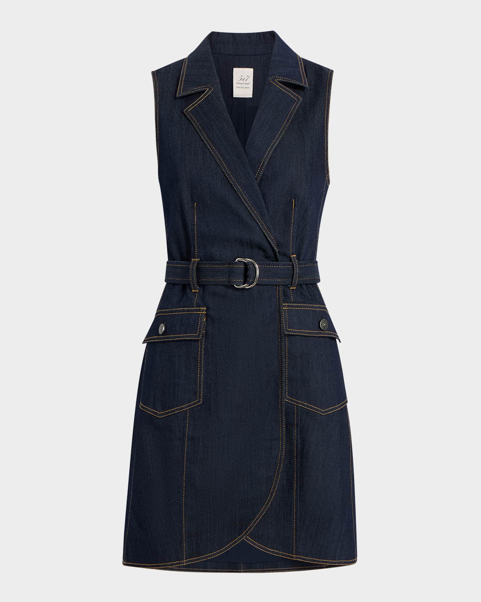 Jenessa Sleeveless Denim Mini Dress 0