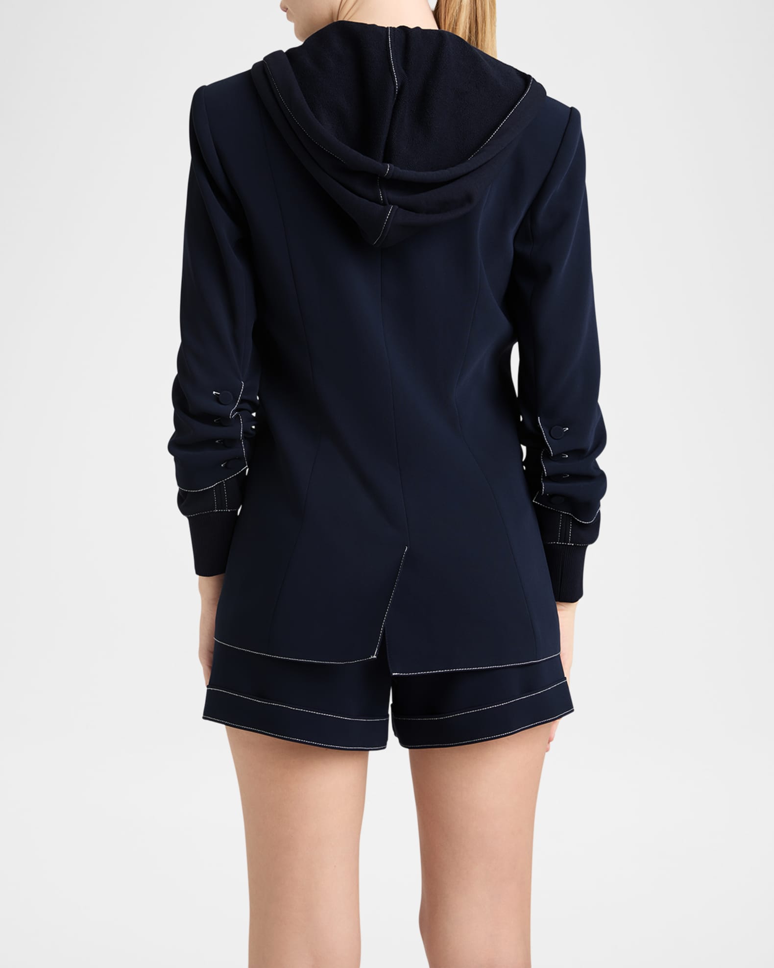 Khloe Hooded Topstitch Blazer 1