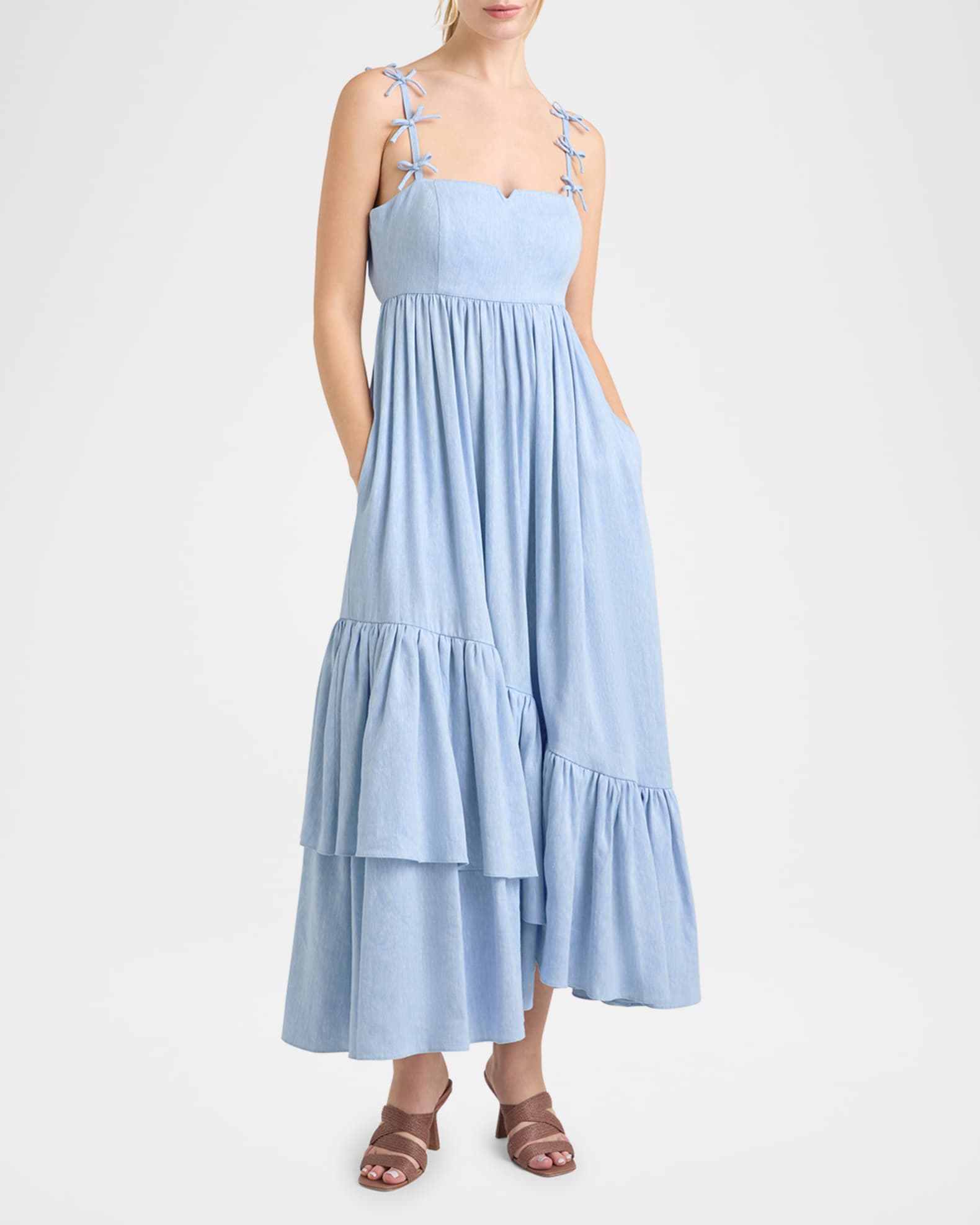 Bailey Bow Linen Suiting Dress 1
