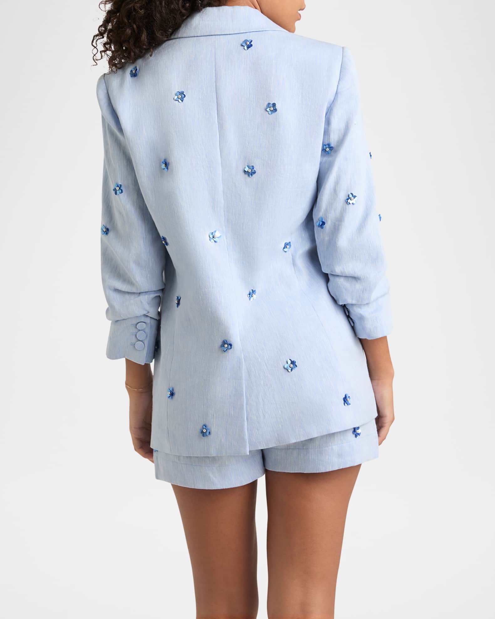 Kylie Embellished Linen Blazer 1