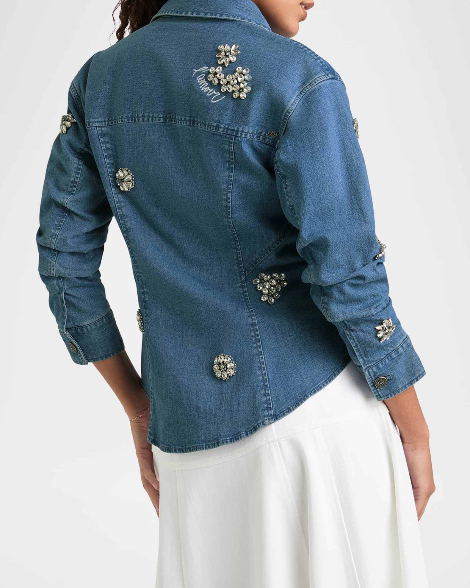 Canyon Embellished Denim Shirt Jacket 1