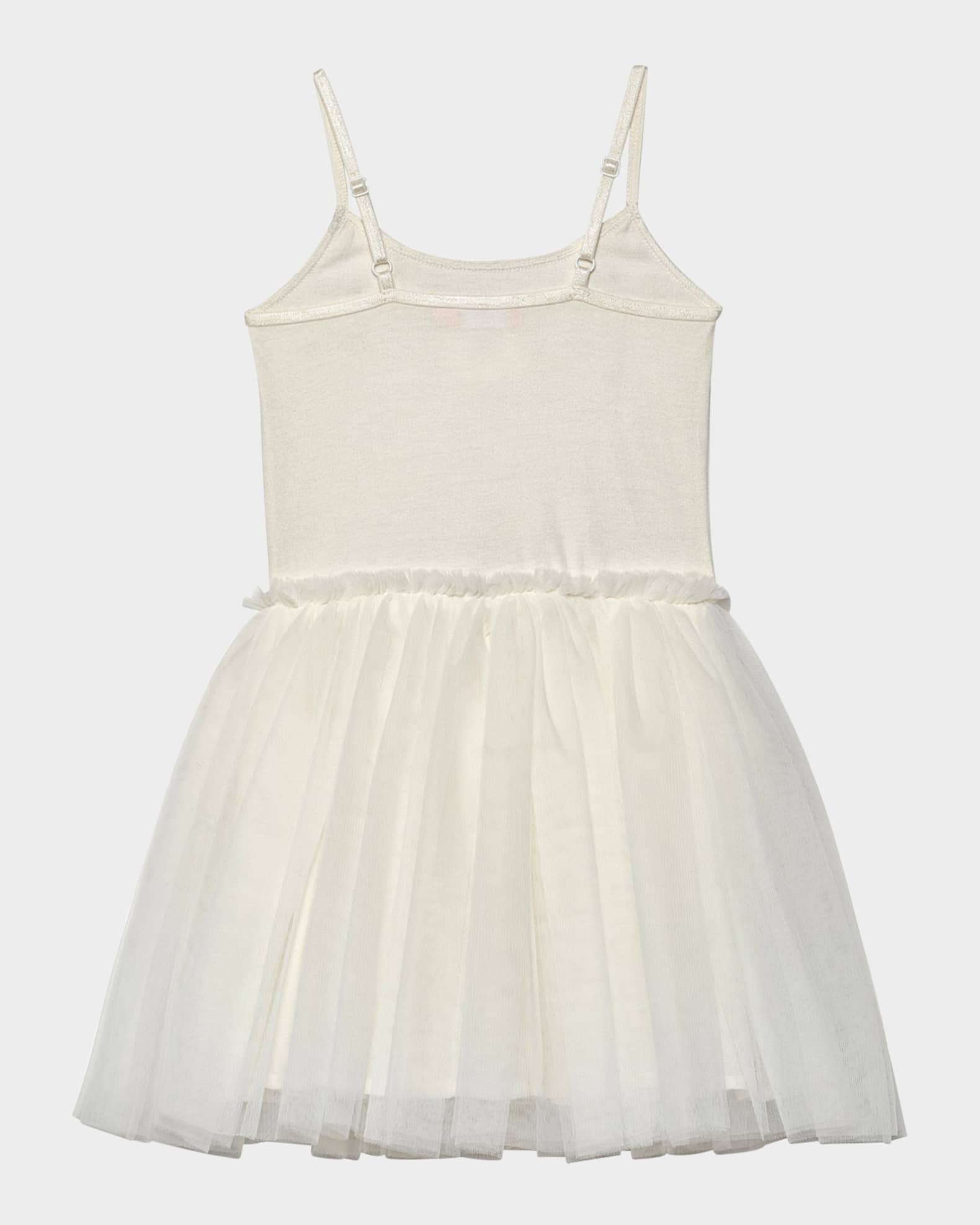 Girl's White Lotus Embellished Tutu Dress, Size 6M-24M 1