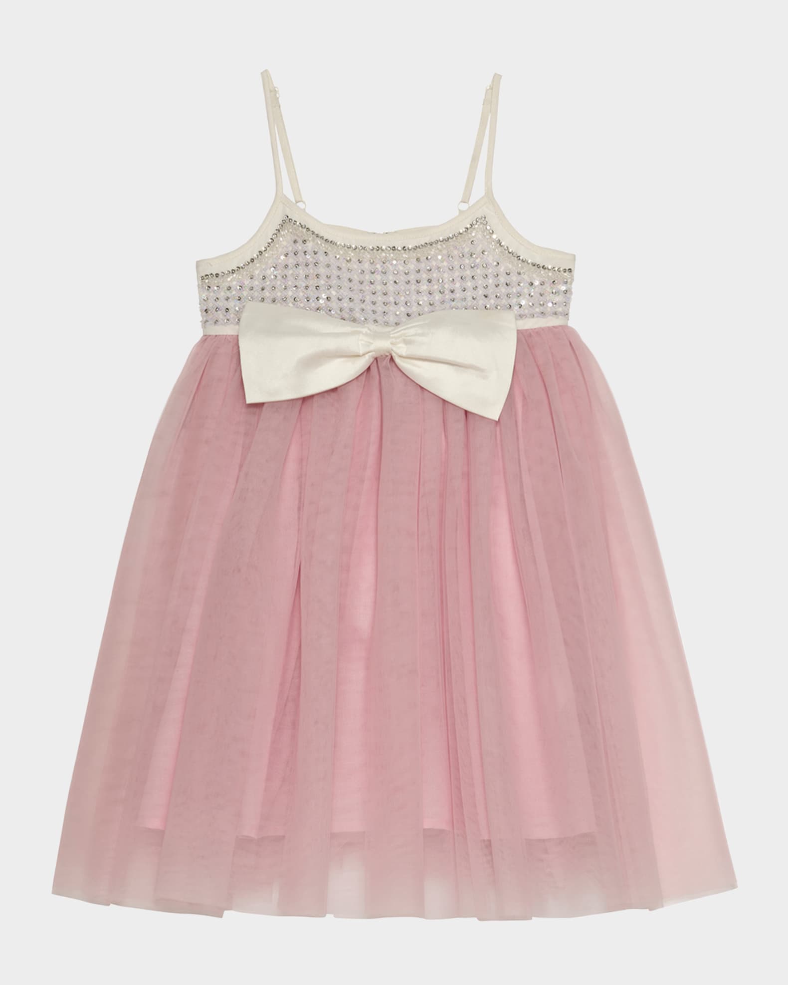Girl's Jolie Embellished Bow Tutu Dress, Size 3T-11 0