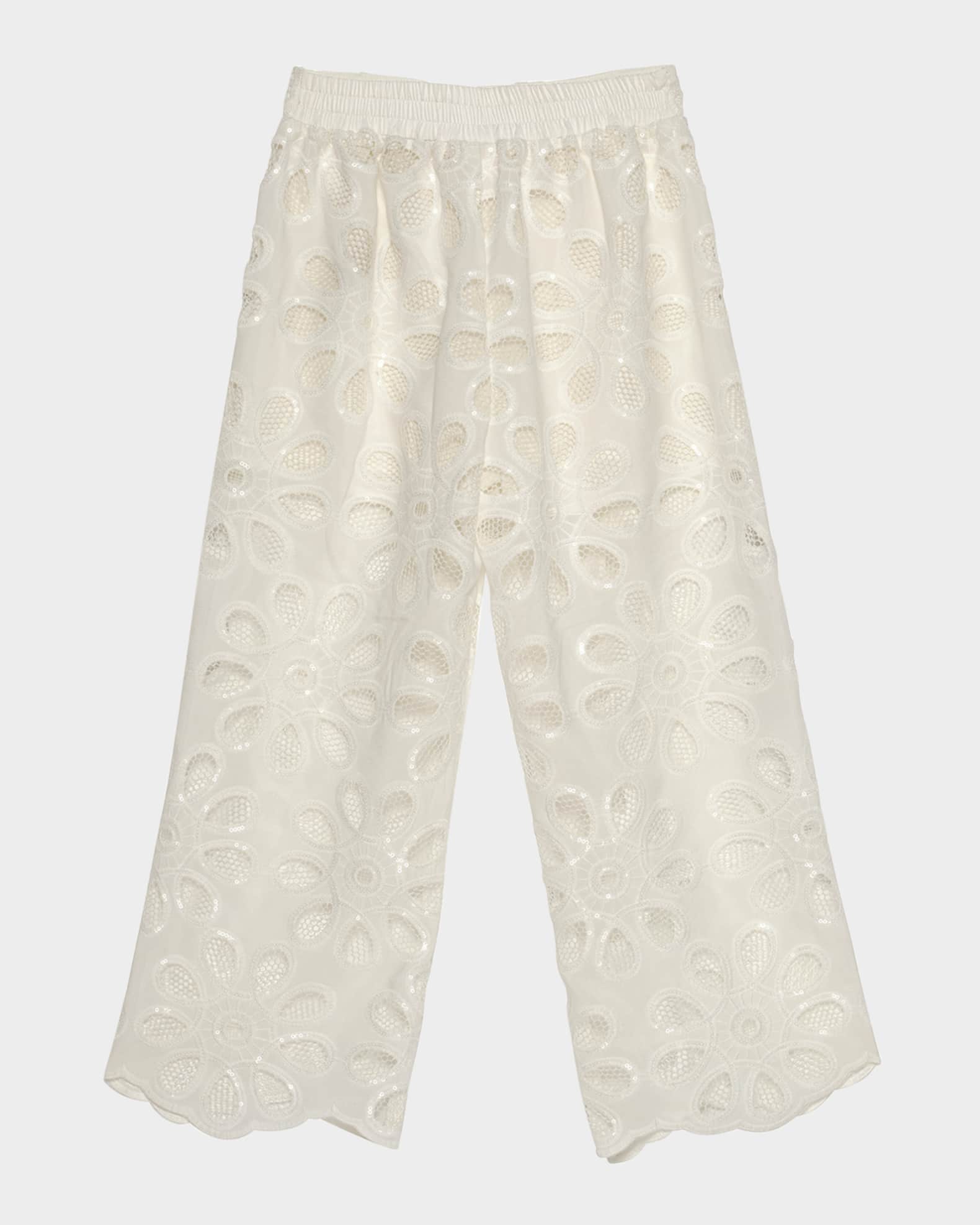 Girl's Layla Floral Lace Pants, Size 4-14 1