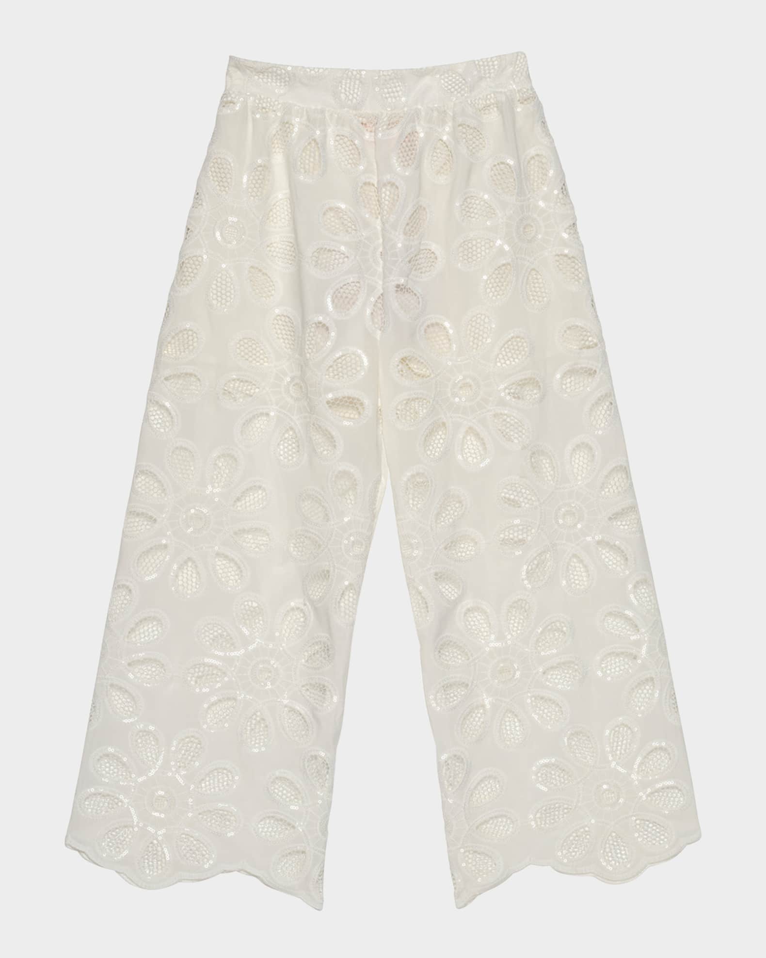 Girl's Layla Floral Lace Pants, Size 4-14 0