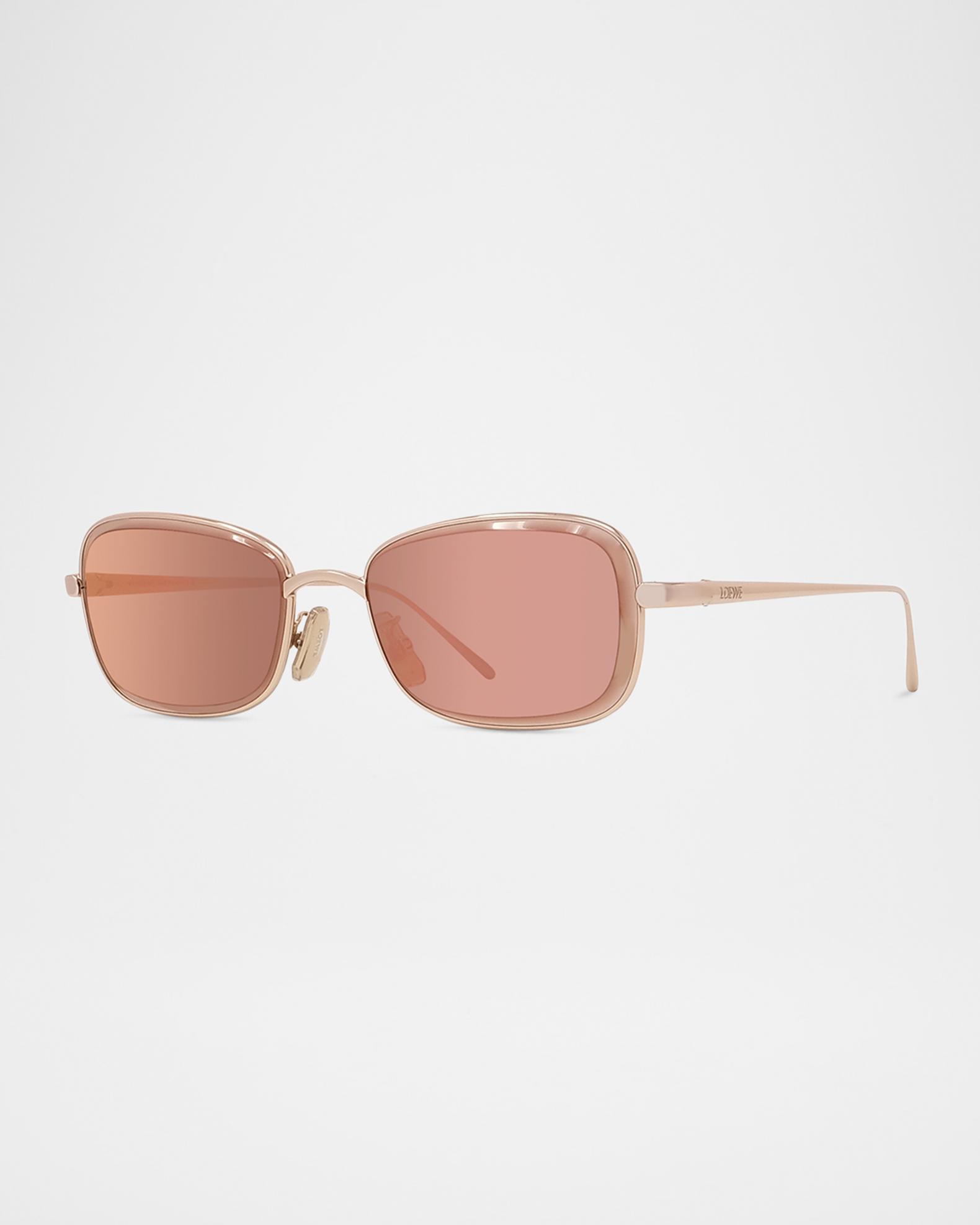 Loewe anagram pink mirrored Gold Sunglasses Anagram Bombé Hexagon sunglasses Pink - LOEWE USA Official  main image 2