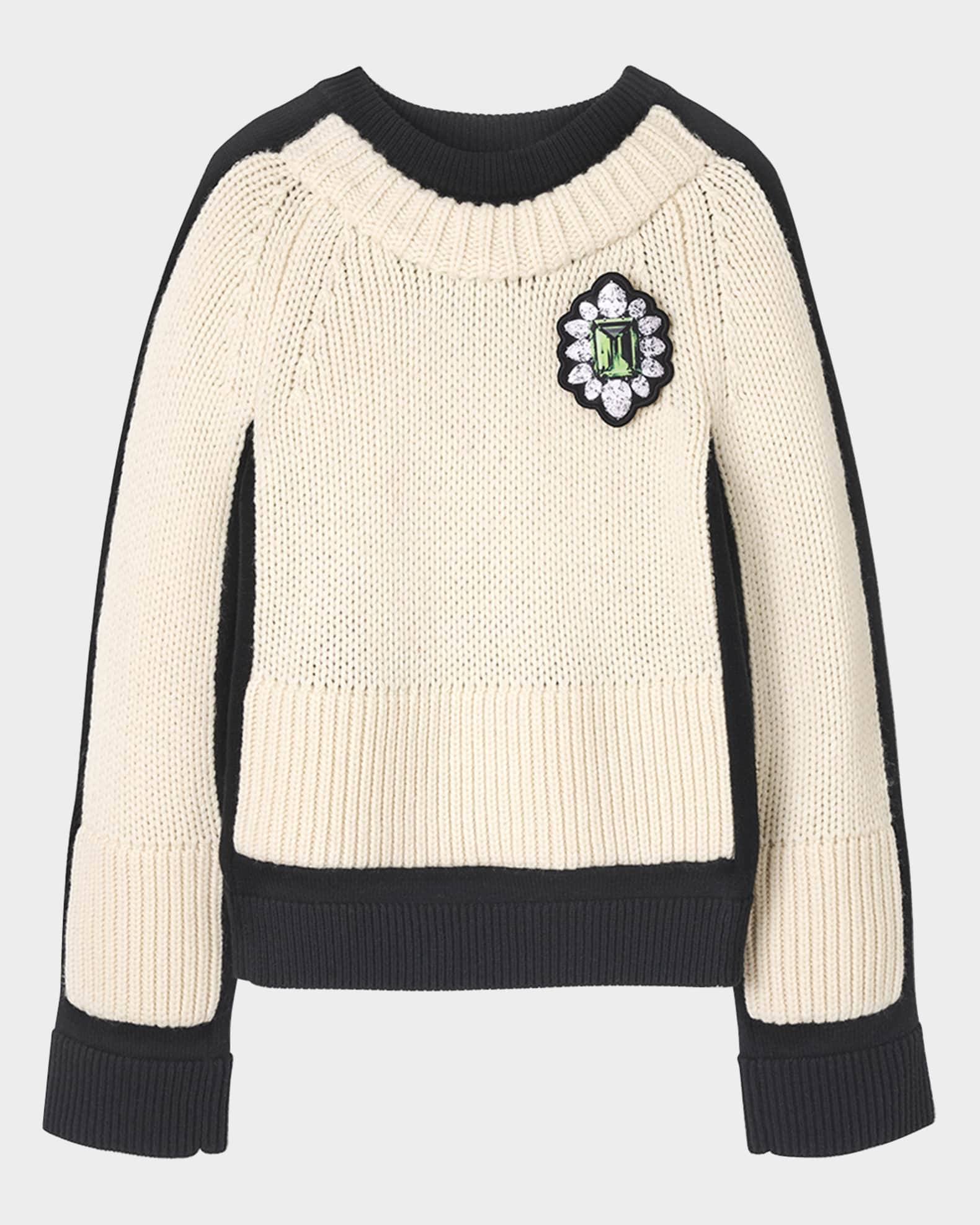 Trompe Loeil Charm Crewneck Sweater 0