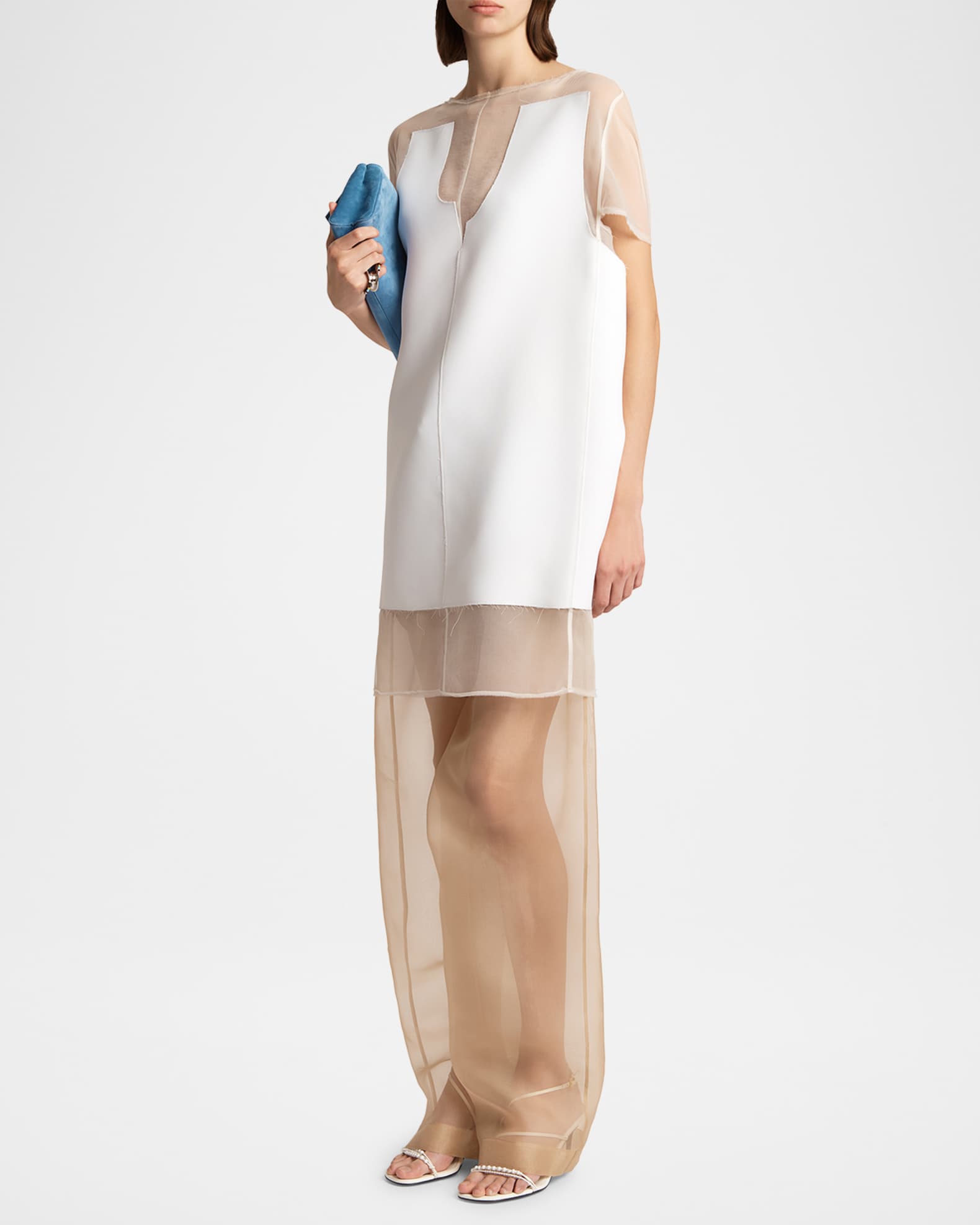 Khaite Trenton Drawstring Sheer Pants | Neiman Marcus