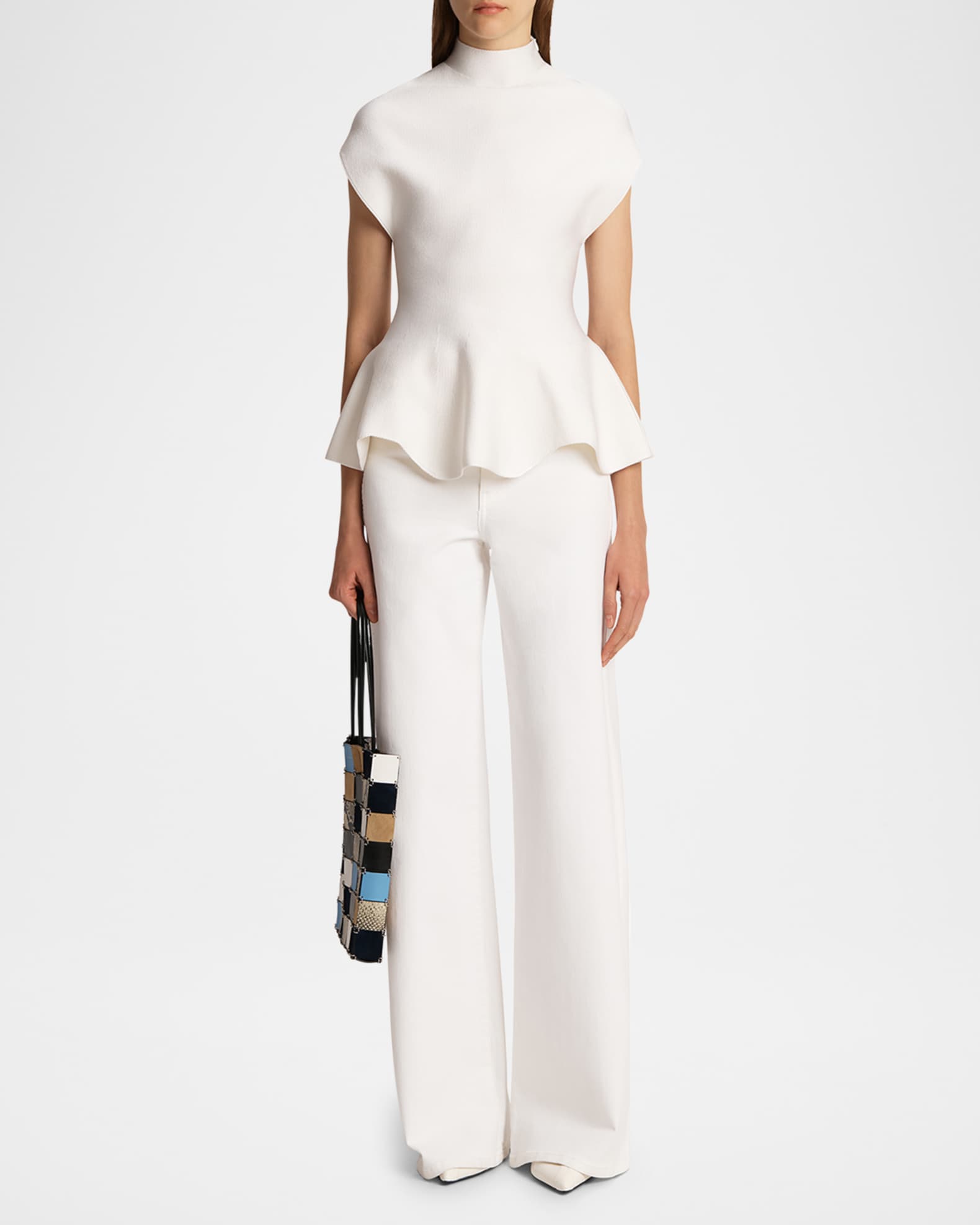 Khaite Andra Knit Peplum Top | Neiman Marcus