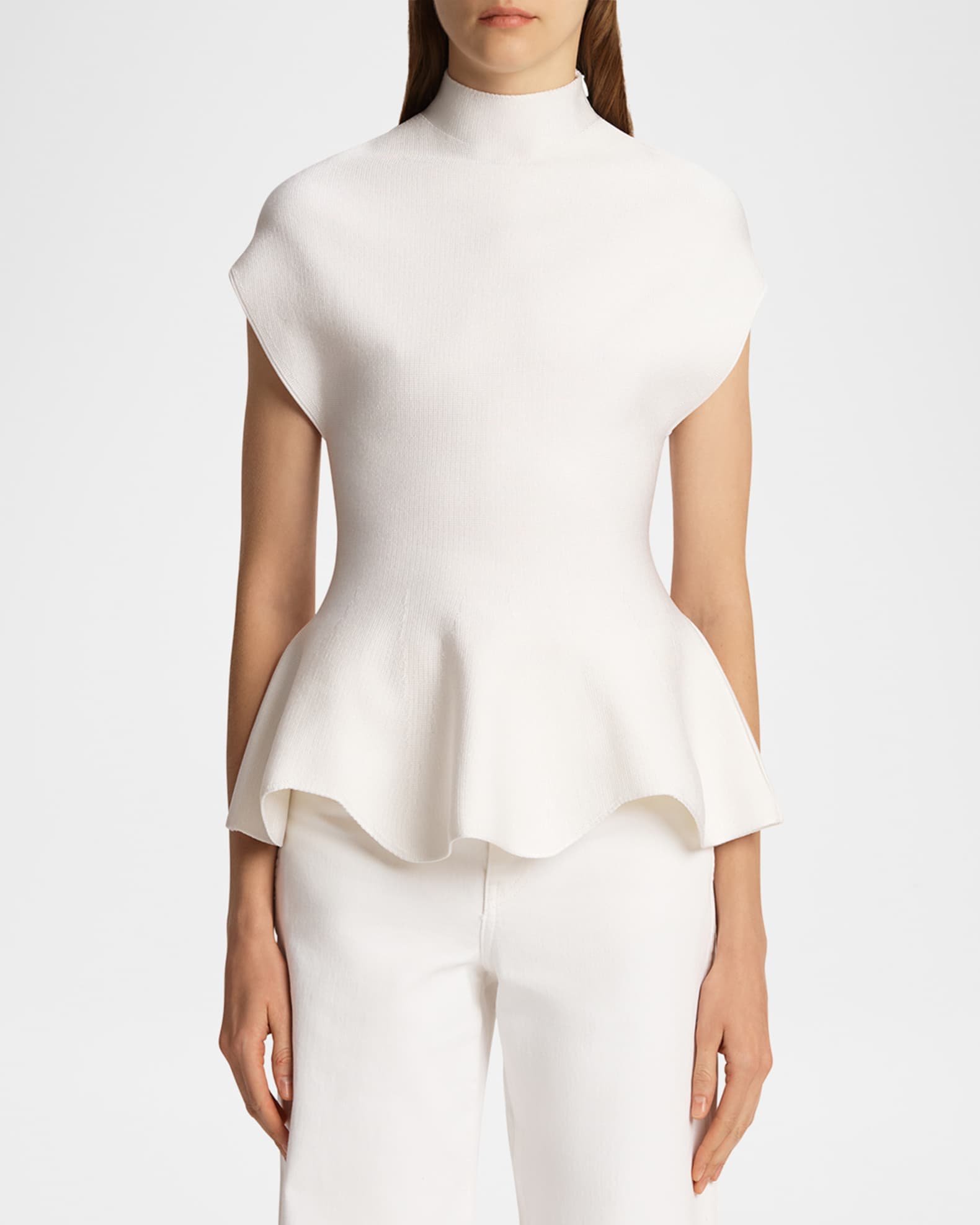 Khaite Andra Knit Peplum Top | Neiman Marcus Khaite Andra Knit Peplum Top | Neiman Marcus