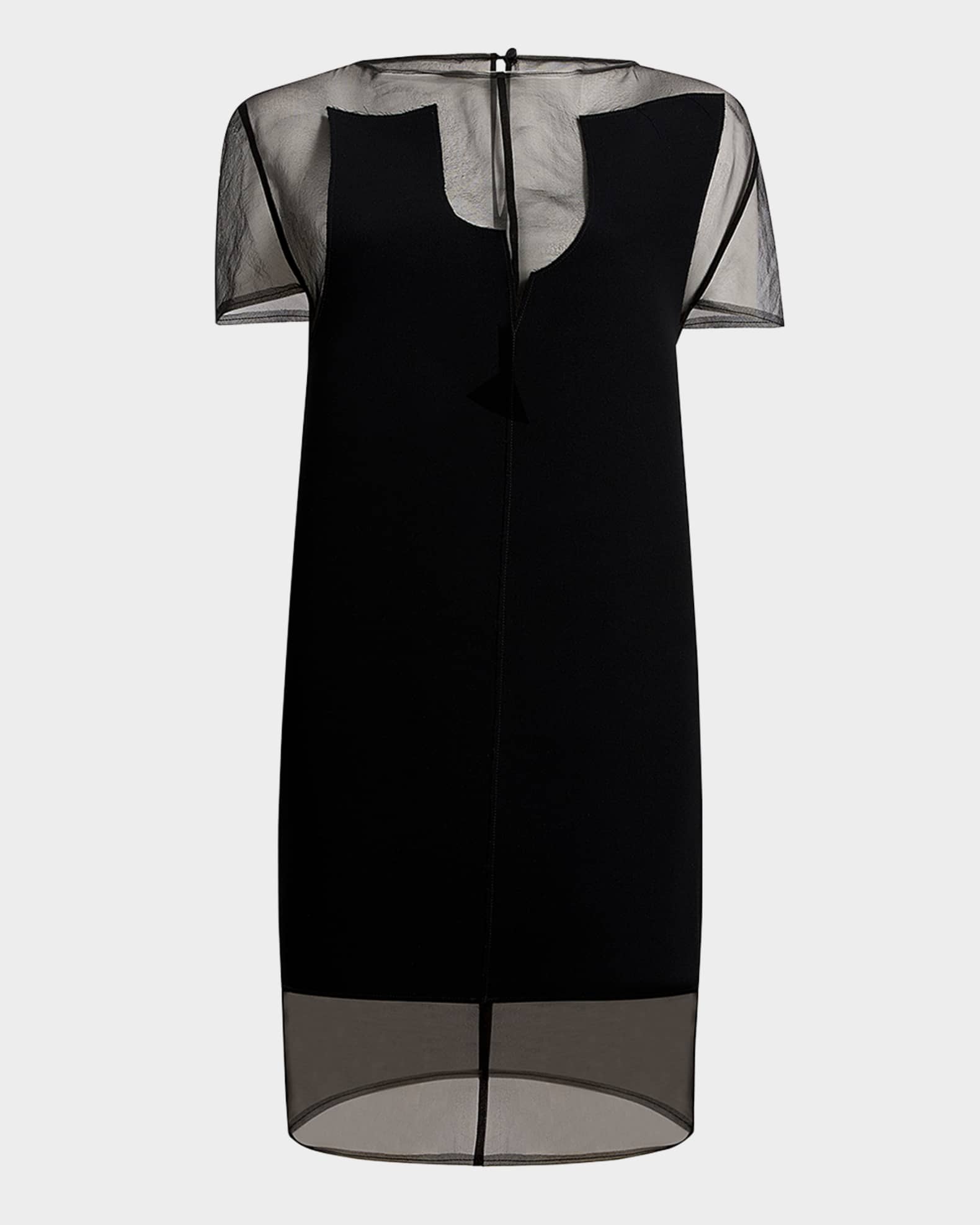 【送料&関税込】Khaite Winona Dress Khaite Winona Paneled Mini Dress | Neiman Marcus