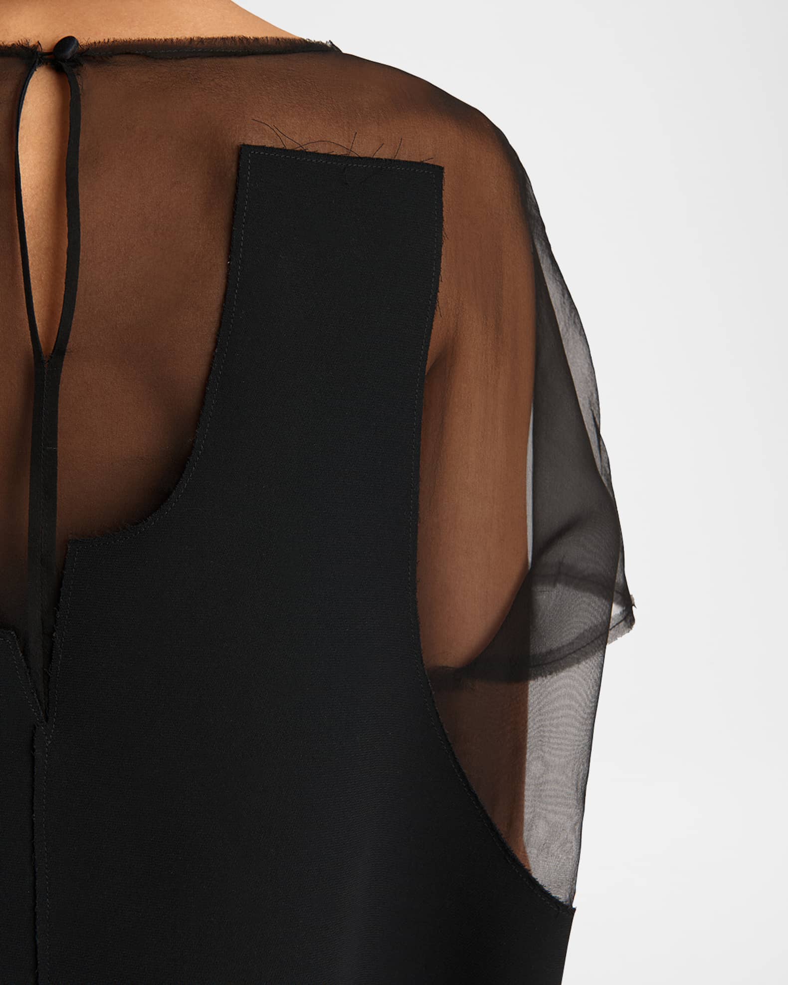 Khaite Winona Paneled Mini Dress | Neiman Marcus