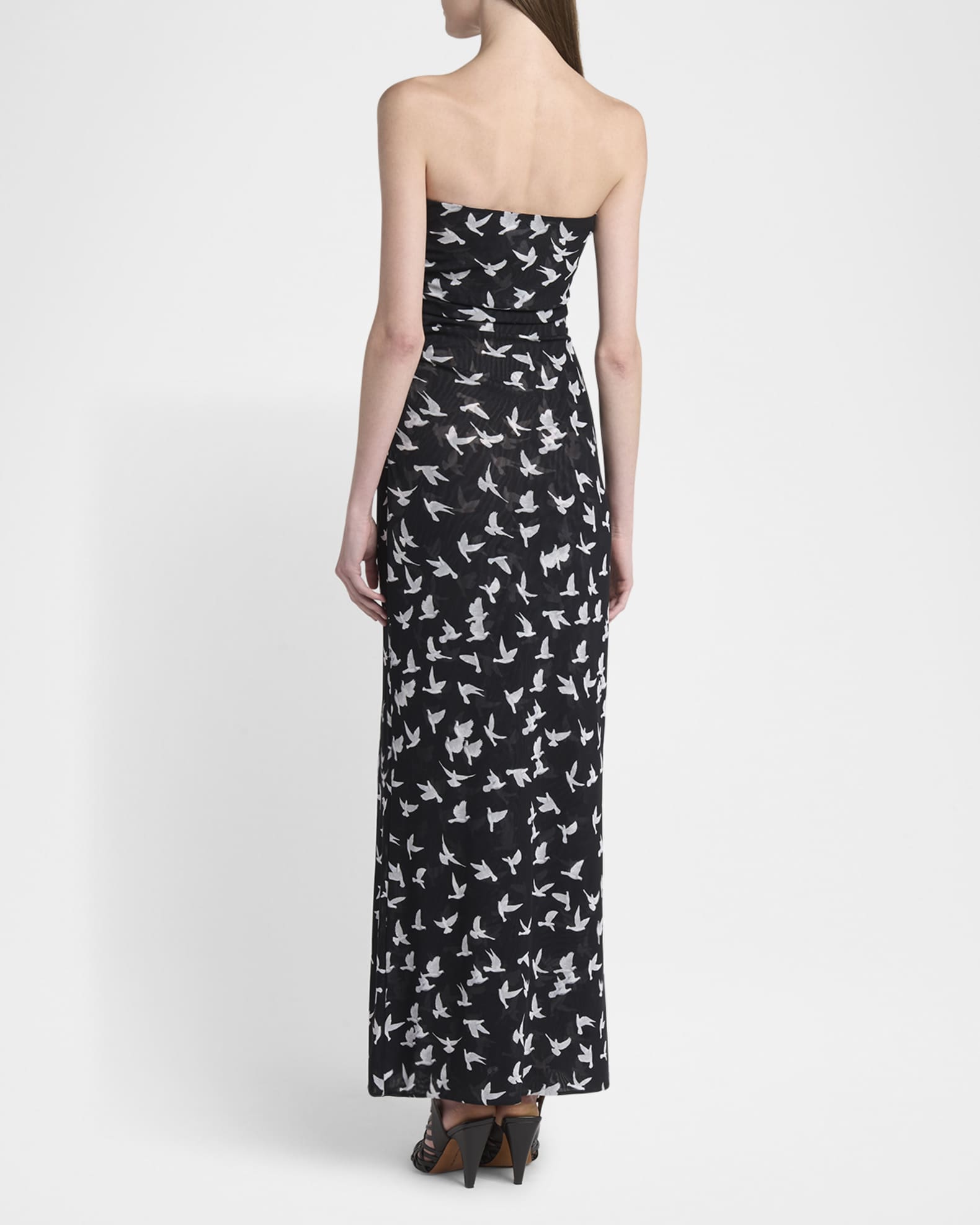 Stella McCartney Flying Bird Haze Mesh Maxi Dress | Neiman