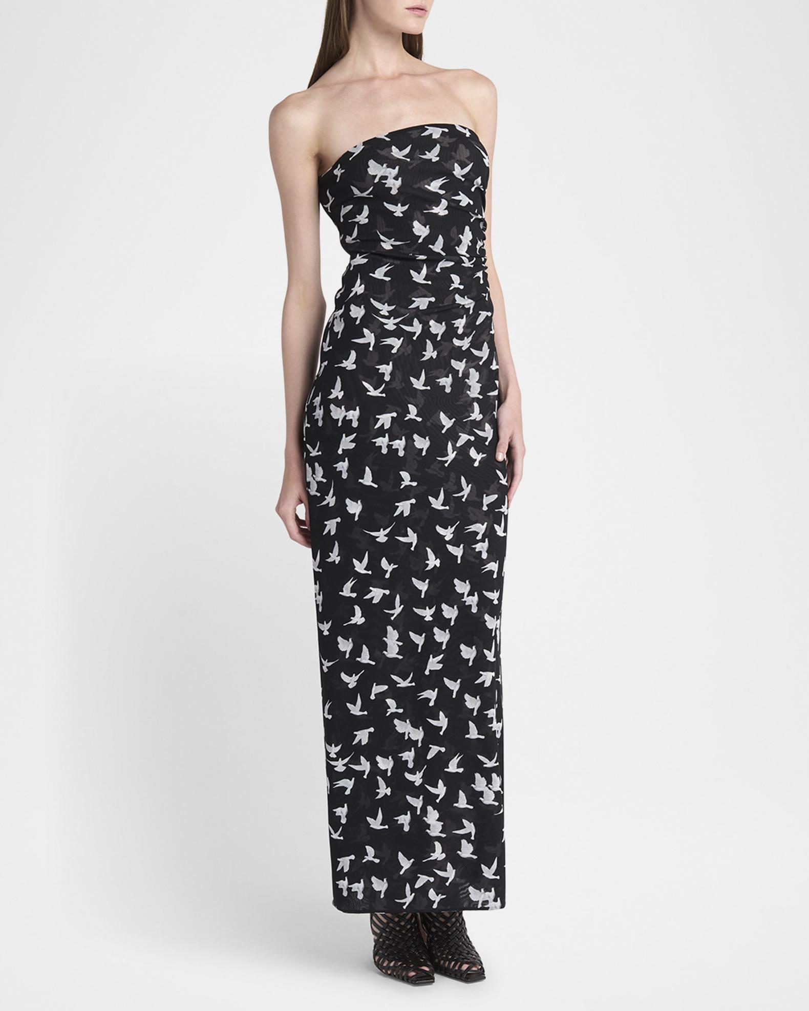 Stella McCartney Georgette Mini Birds Layered Maxi Dress in Mint main image 1