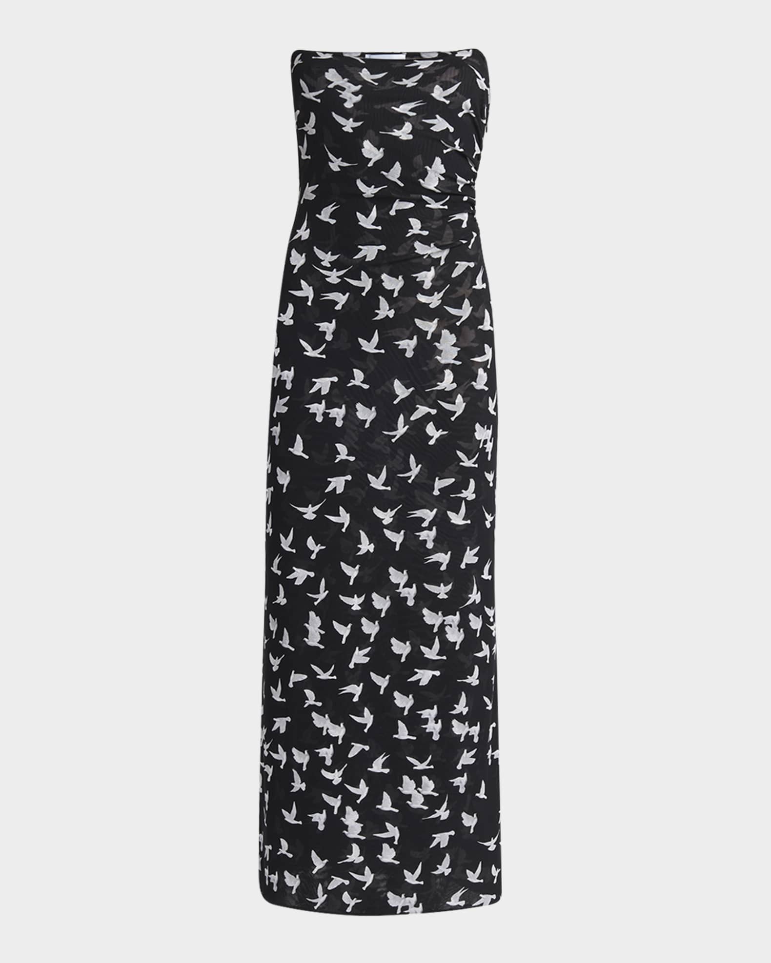 Flying Bird Haze Mesh Maxi Dress 0