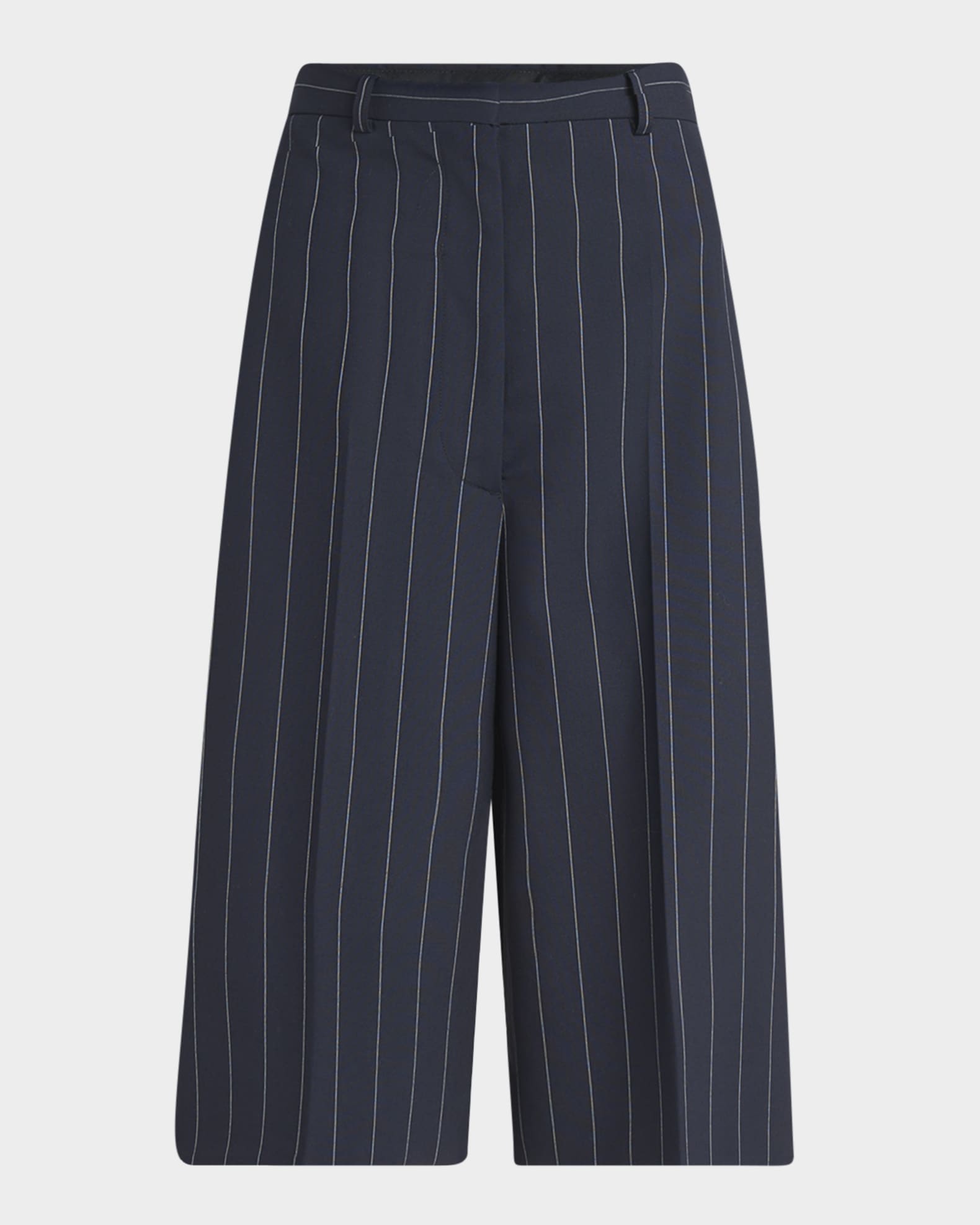 Pinstripe Wide-Leg Culottes 0