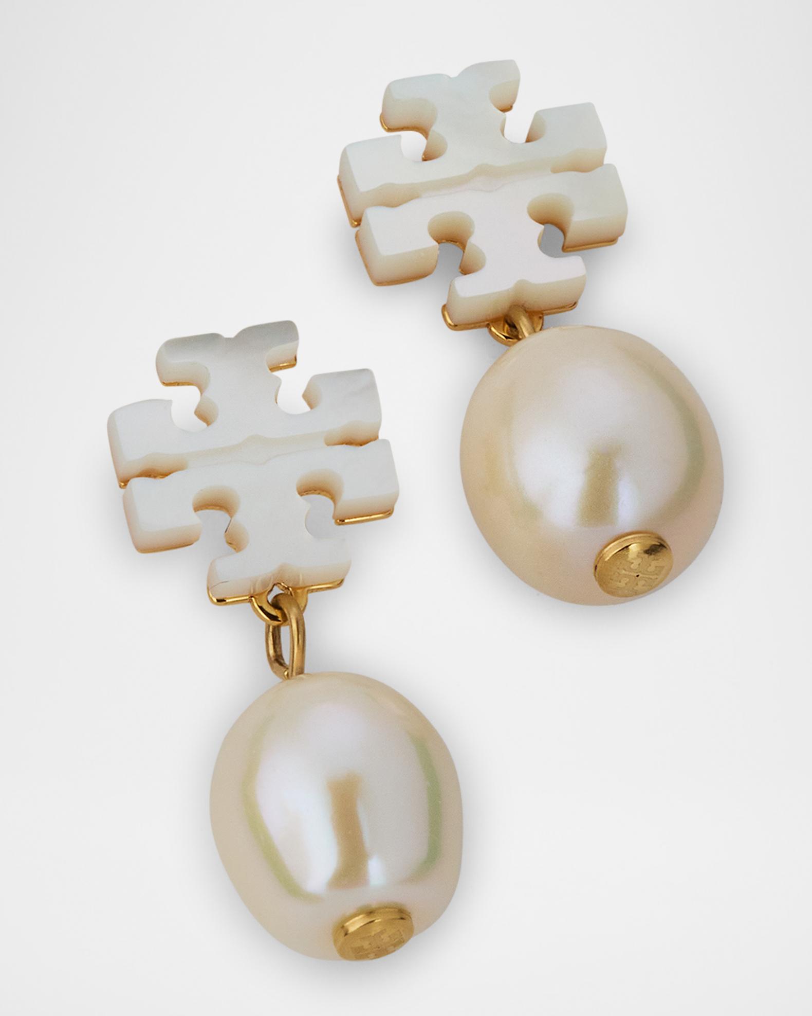 Tory Burch Moondance Mother of Pearl Drop Earrings | Neiman  display picture 3