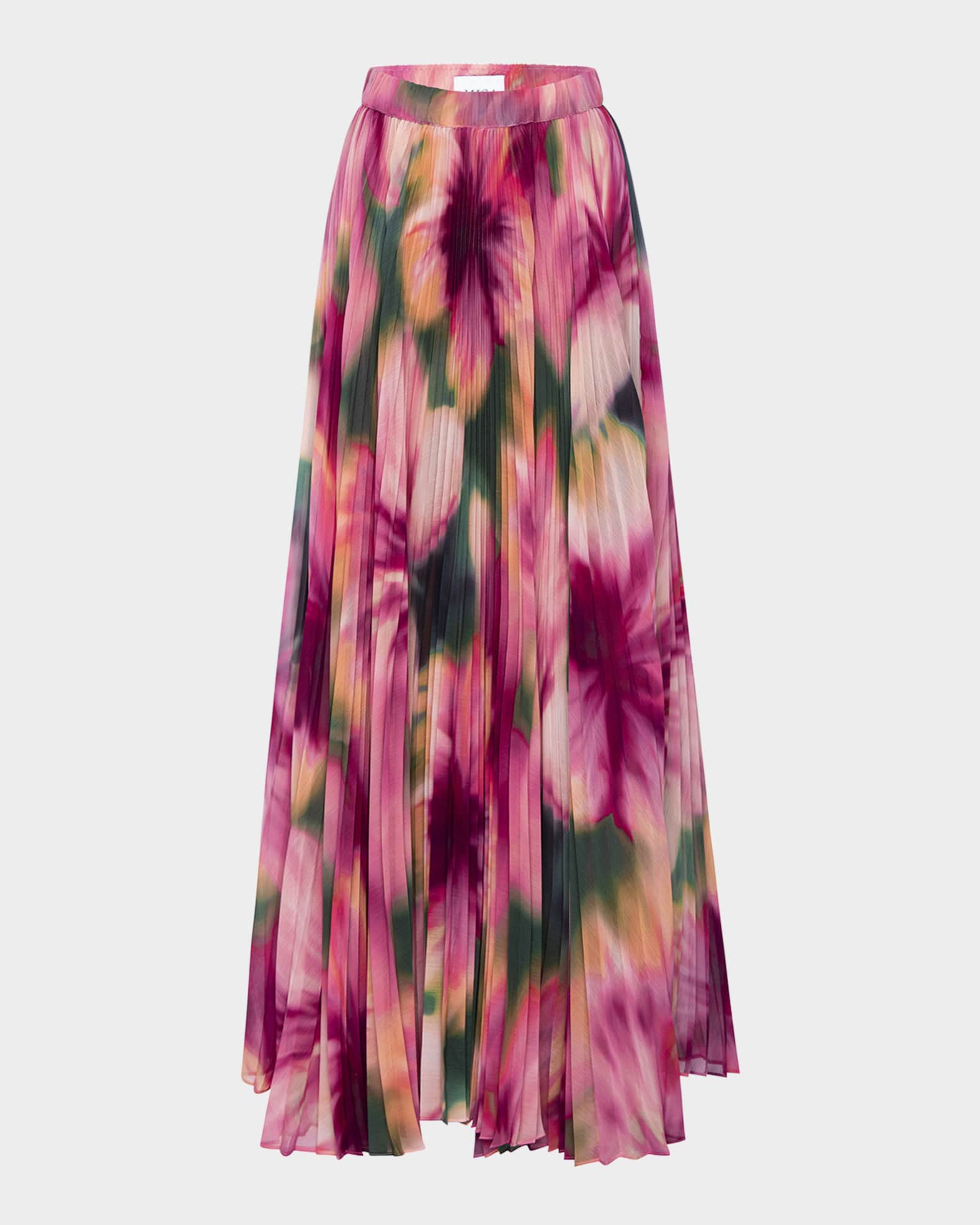 Ilona Pleated Chiffon Maxi Skirt 0