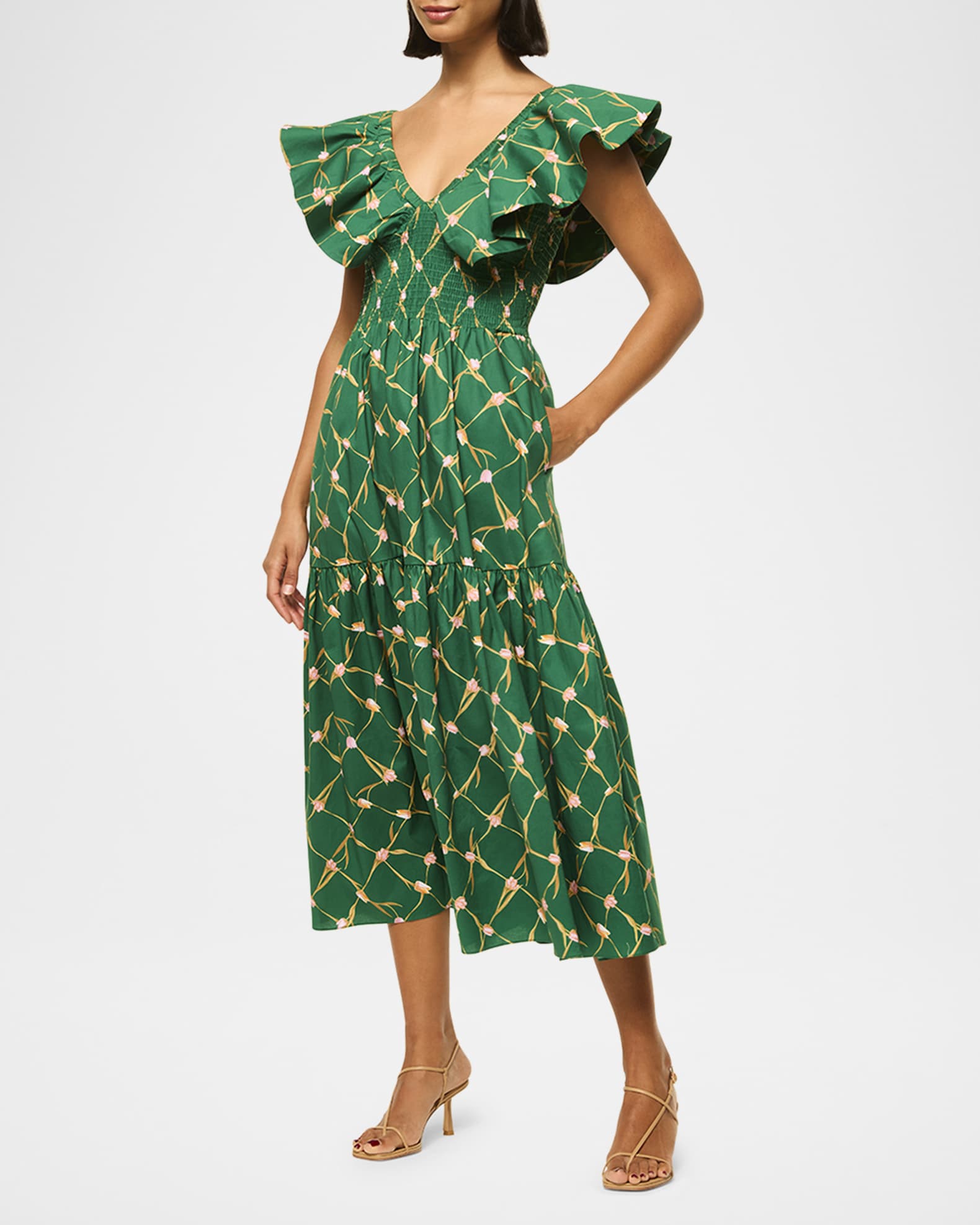 Tulip Lattice Leona Midi Dress 1